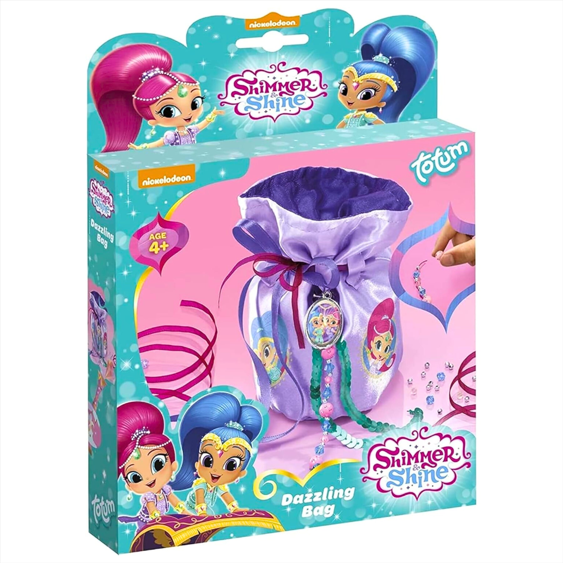 Shimmer and Shine 6 Piece Toy Teenie Genies Playset and Dazzling Bag Bundle - Toptoys2u