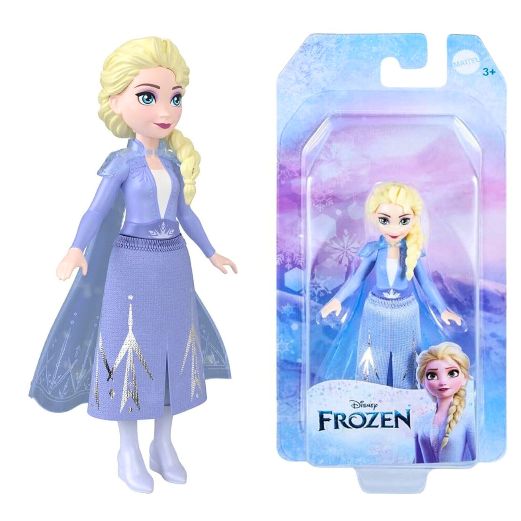 Disney Frozen Elsa and Anna 10cm Articulated Action Figure Play Toys - Twin Pack