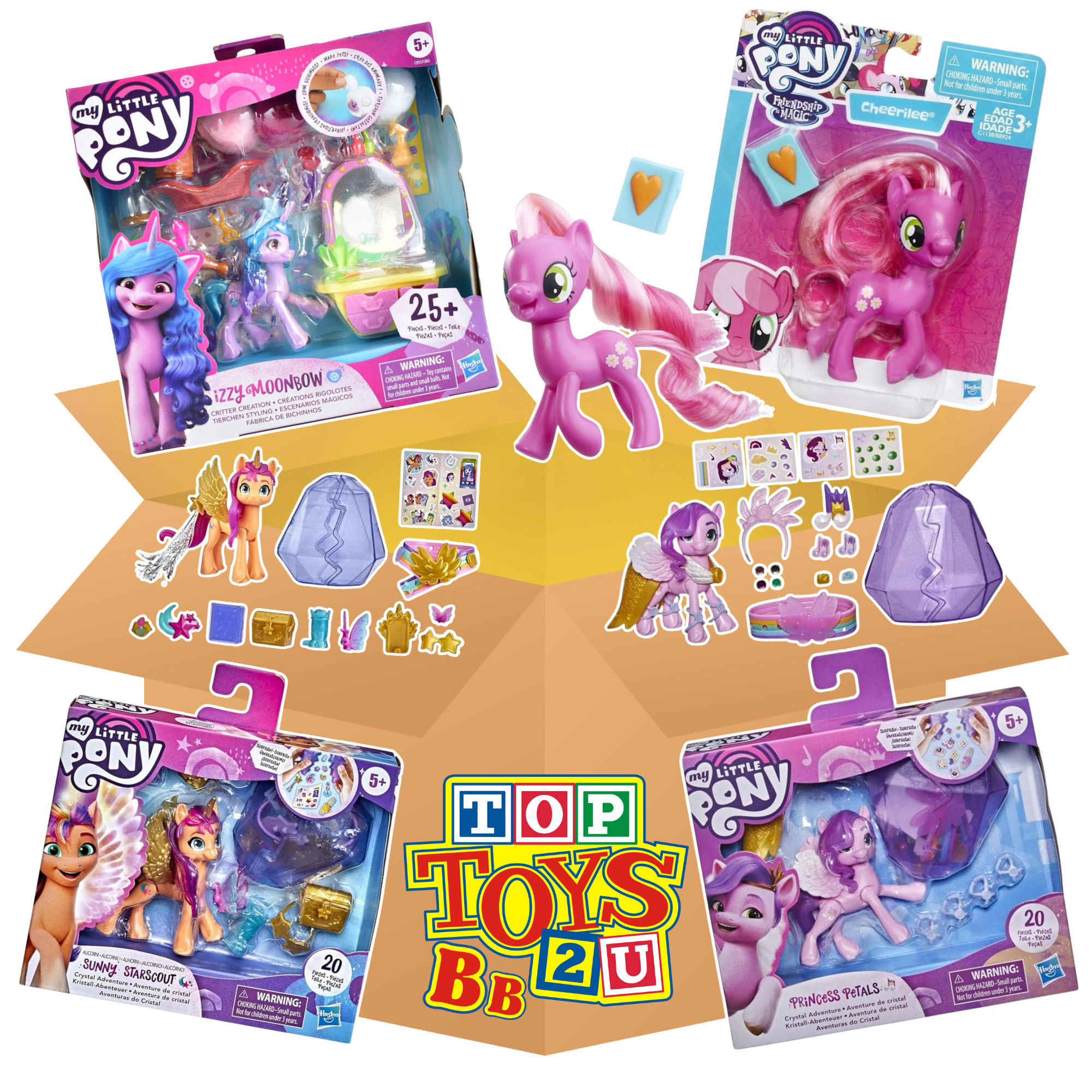 My Little Pony 4 Piece Figure and Accessory Bundles