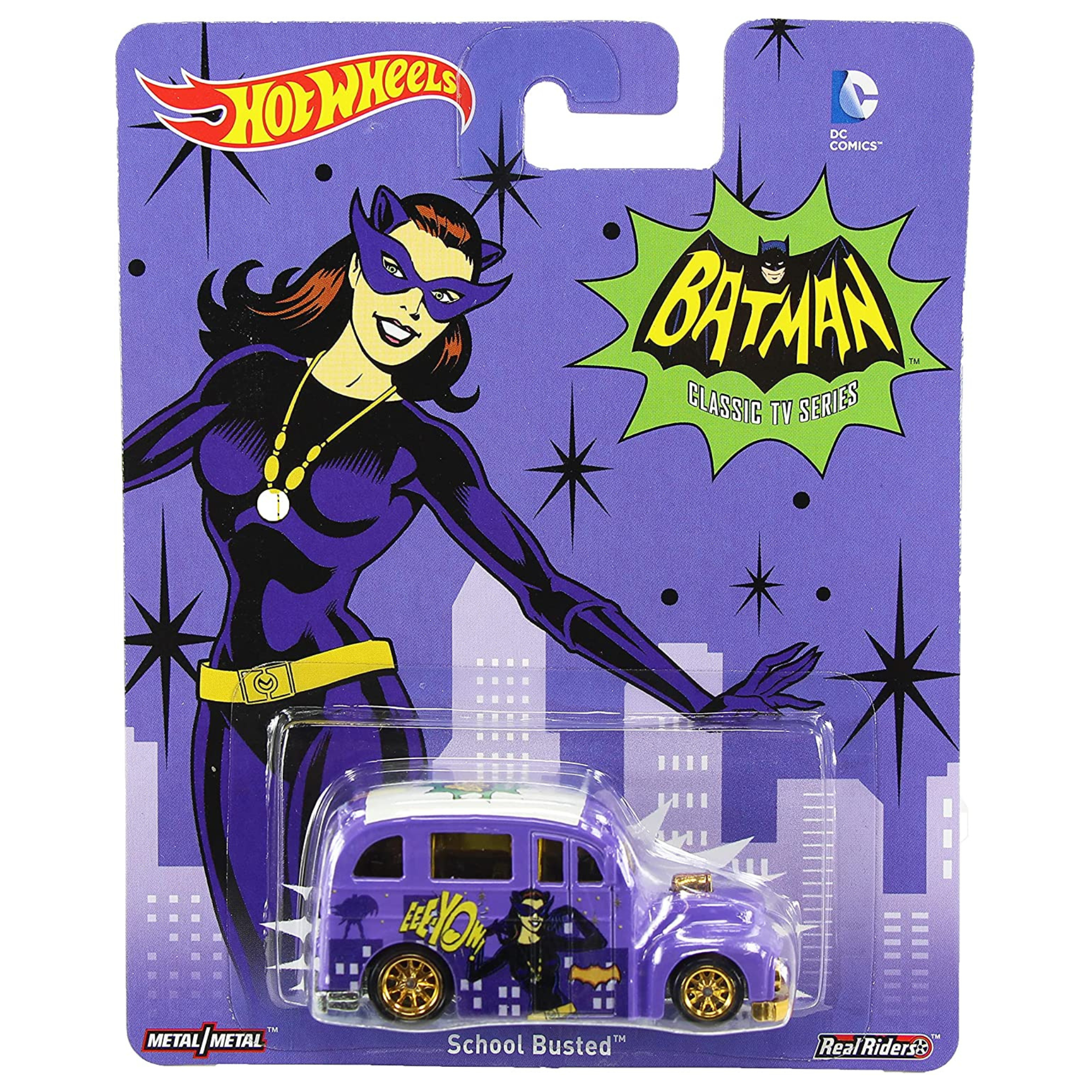 Hot Wheels Batman Classic TV Series - Catwoman School Busted Diecast Car - Toptoys2u