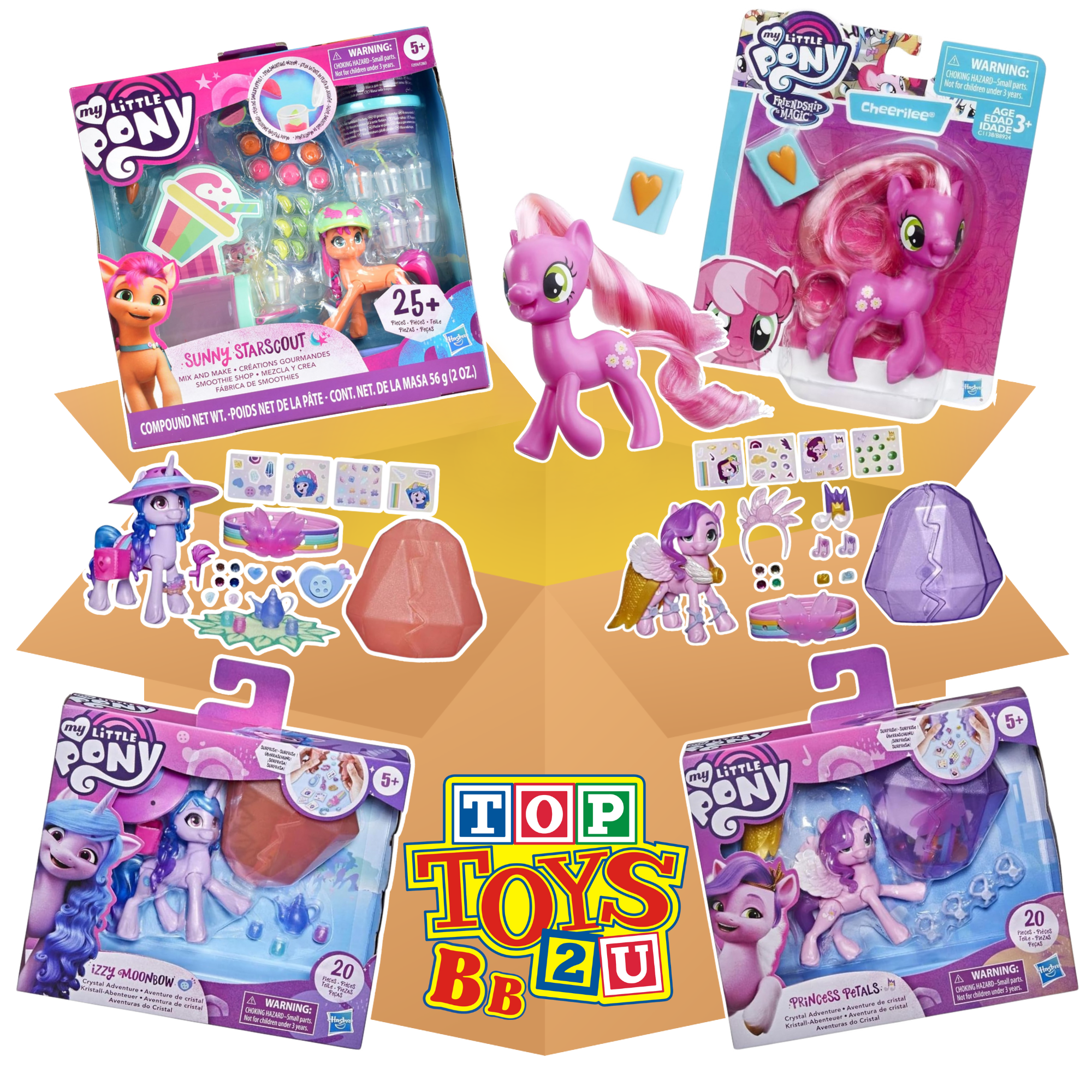 My Little Pony 4 Piece Figure and Accessory Bundles