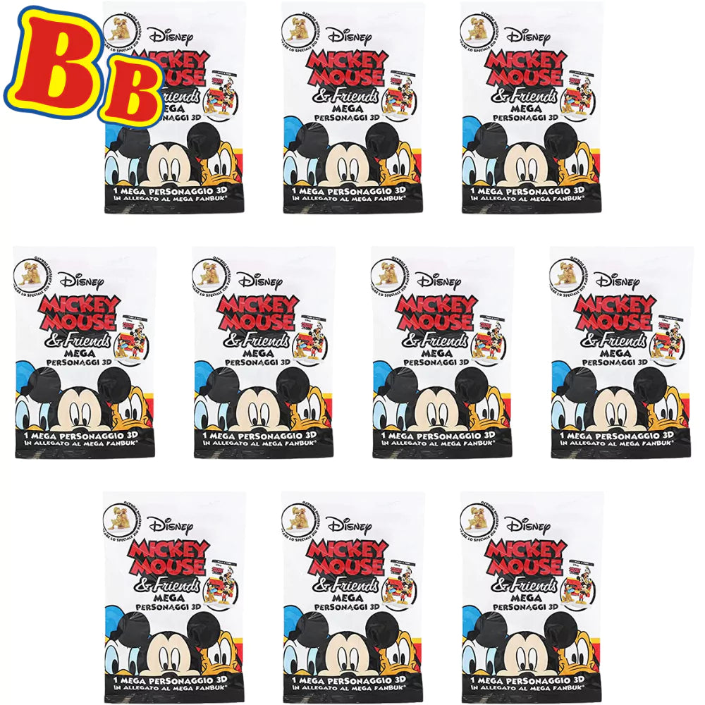 Mickey Mouse & Friends Disney Mini Figures - Minnie, Pluto, Daisy Duck 13 to Collect Party Favour Cake Topper Blind Bags Pack of 10 - Toptoys2u