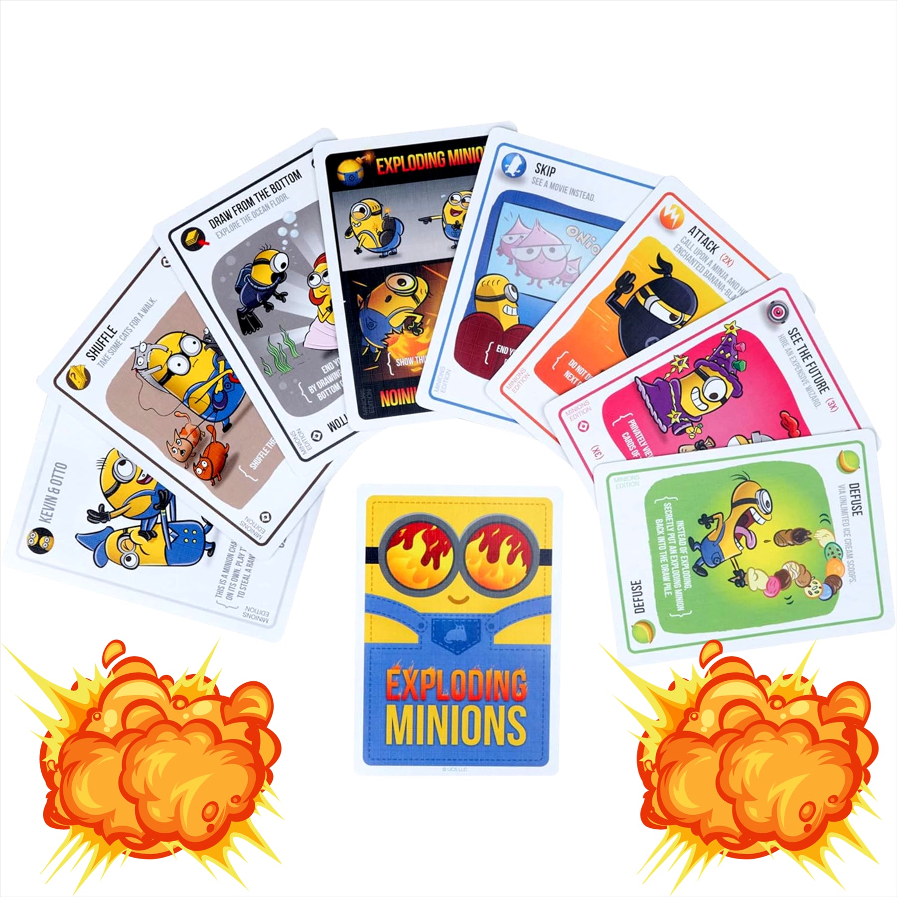 Exploding Minions Card Game & MyMoji Minions Collectible Figure Head Gift Set with 1x Card Game & 5x MyMoji Figures - Toptoys2u