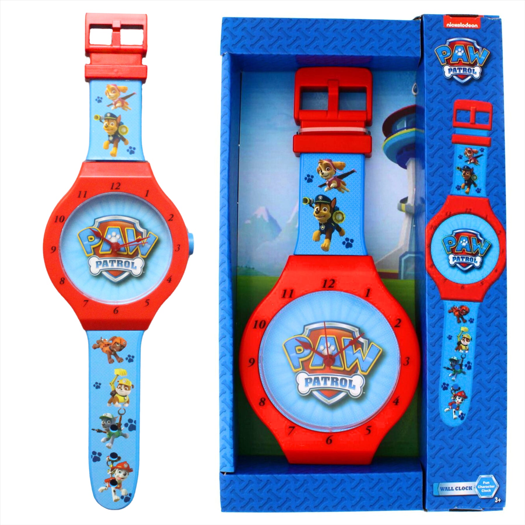 Paw Patrol Watch Themed 47cm Character Wall Clock - Toptoys2u