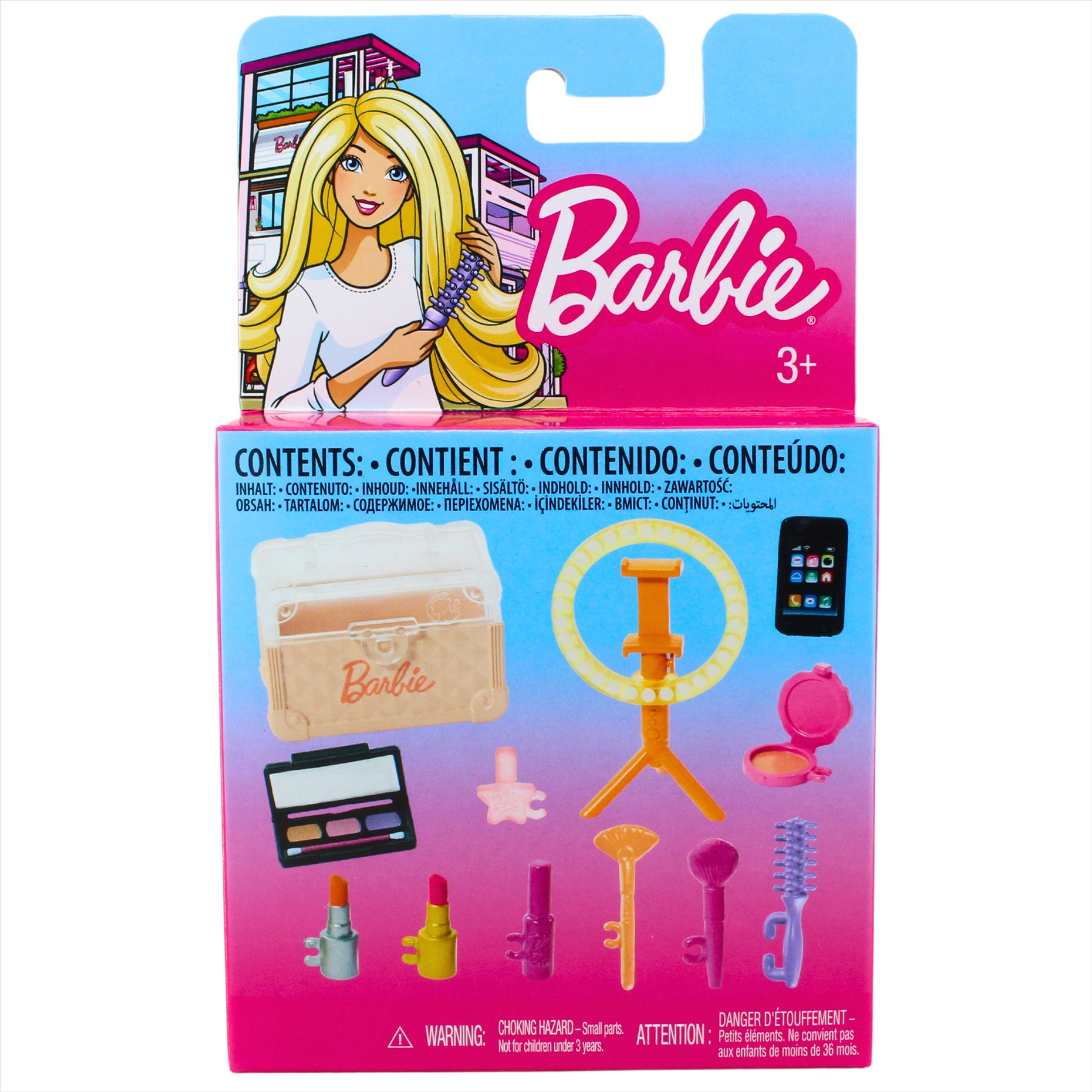Barbie 27 Piece Doll and House Accessory Set with Cake, Plates, Make-Up, and Phone - Twin Pack - Toptoys2u