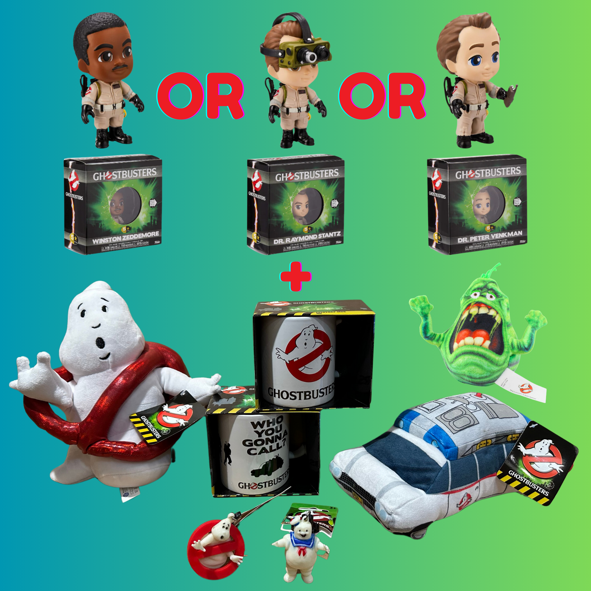 Toptoys2u Ghostbusters Movie Bargain Bundle Box - 8 Items - Toptoys2u