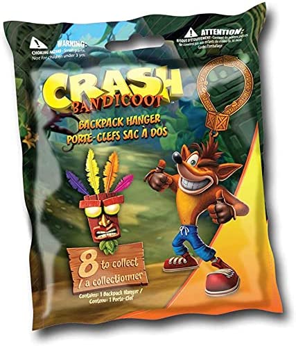 Crash Bandicoot 6cm Highly Collectible Keyring Bag Clip Hanger 3D Figure Mystery Foil Bag 10 Pack - Toptoys2u