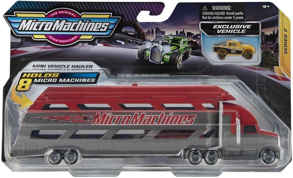 Micro Machines - Red Mini Vehicle Hauler With 1 Exclusive Vehicle & World Pack #15 Cadillac Generations - Toptoys2u