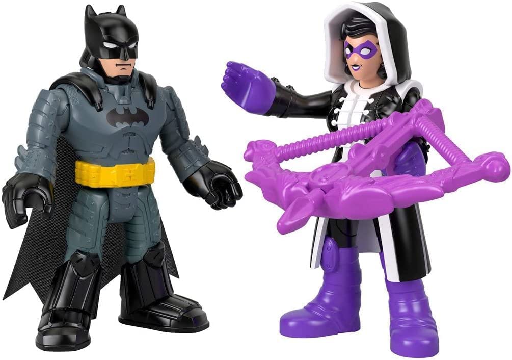 DC Super Friends 3" 8cm Articulated Action Figures - Batman, Huntress & Black Bat, Ninja - Twin Packs - Toptoys2u