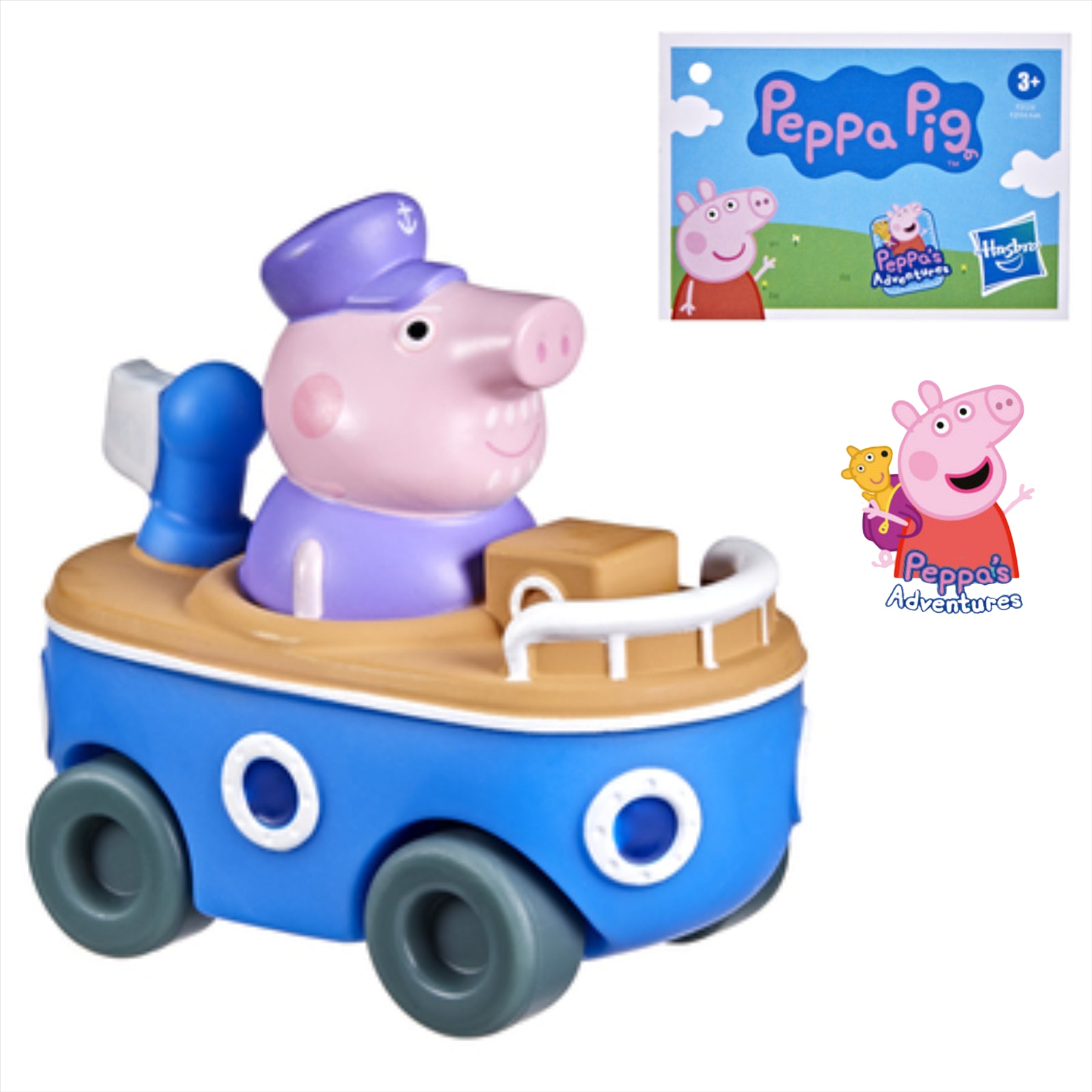 Peppa Pig - Little Buggies Play Vehicle Character Car Toys - Peppa Pig, Grandpa Pig & Rebecca Rabbit - Toptoys2u