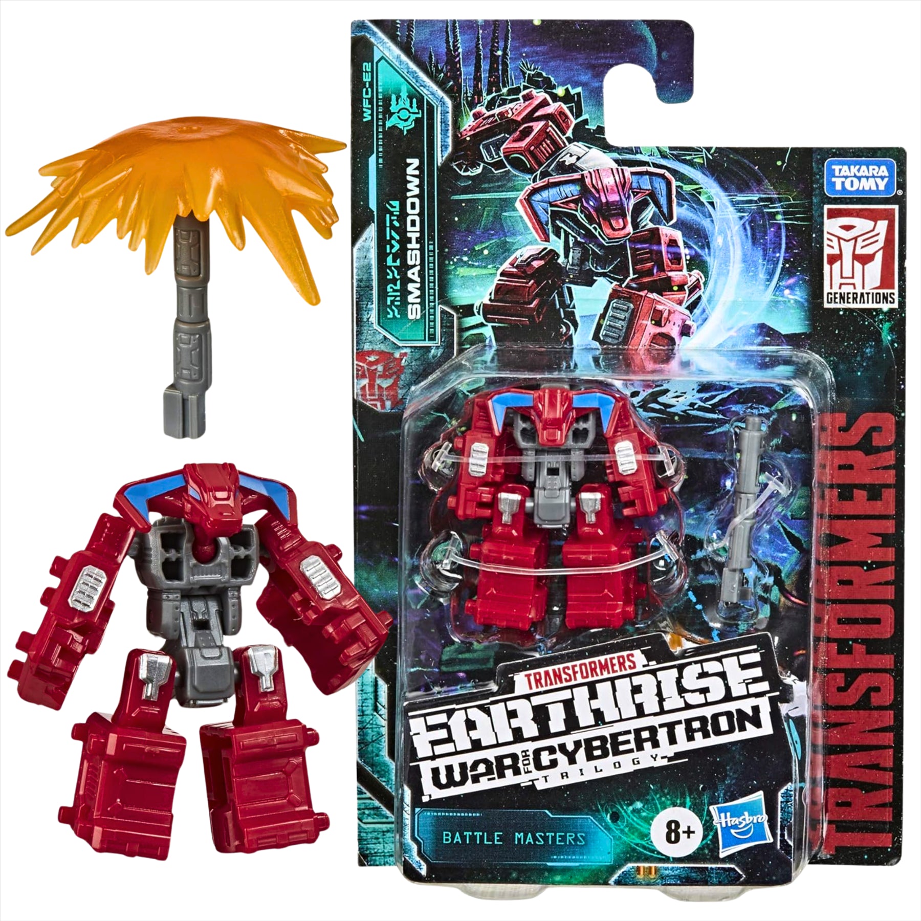 Transformers Earthrise War for Cybertron Smashdown 5cm Articulated Action Figure Toy with Accessory
