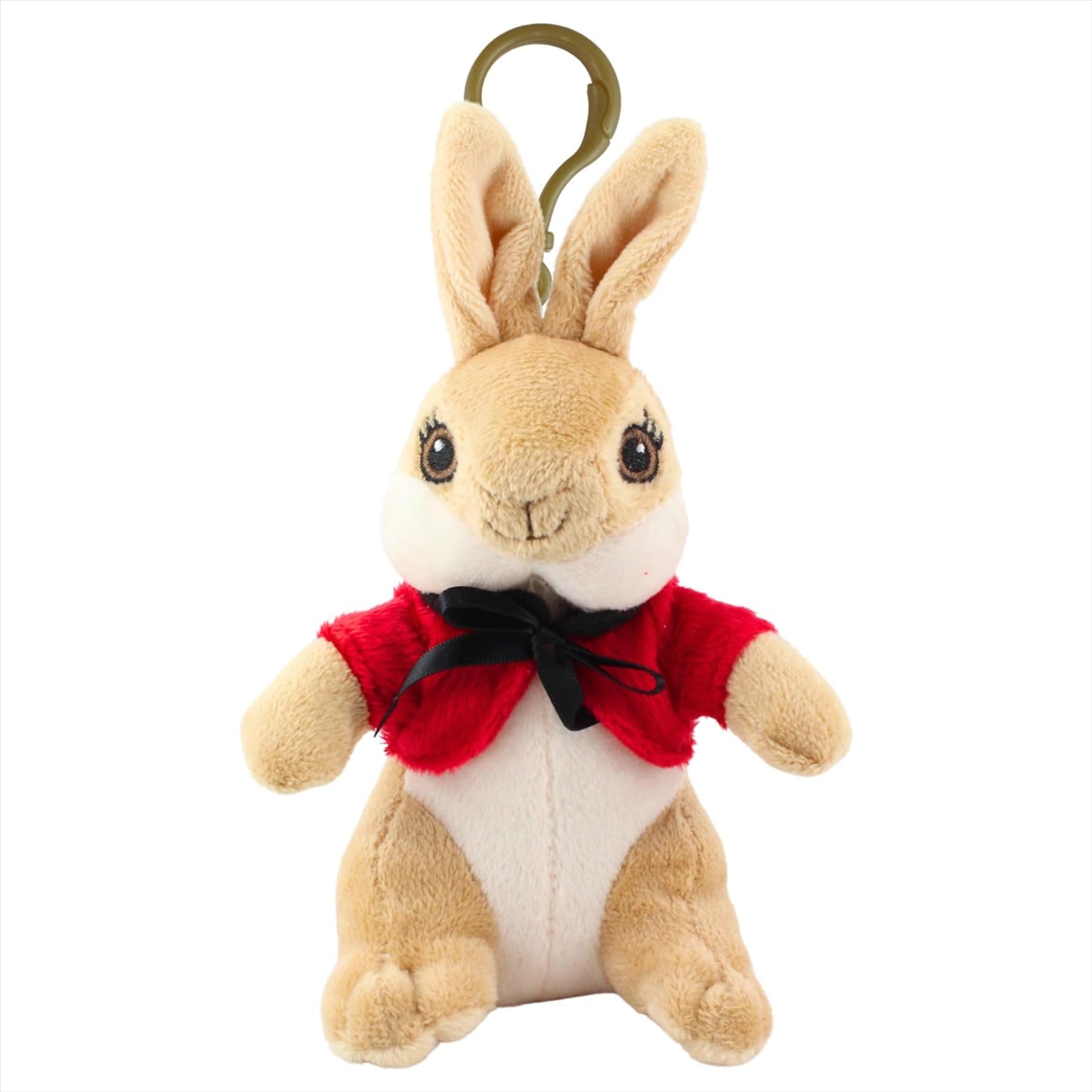 Peter Rabbit Super Soft Gift Quality 12cm Embroidered Plush Keyclips Set of All 3 - Peter Rabbit, Flopsy, and Benjamin