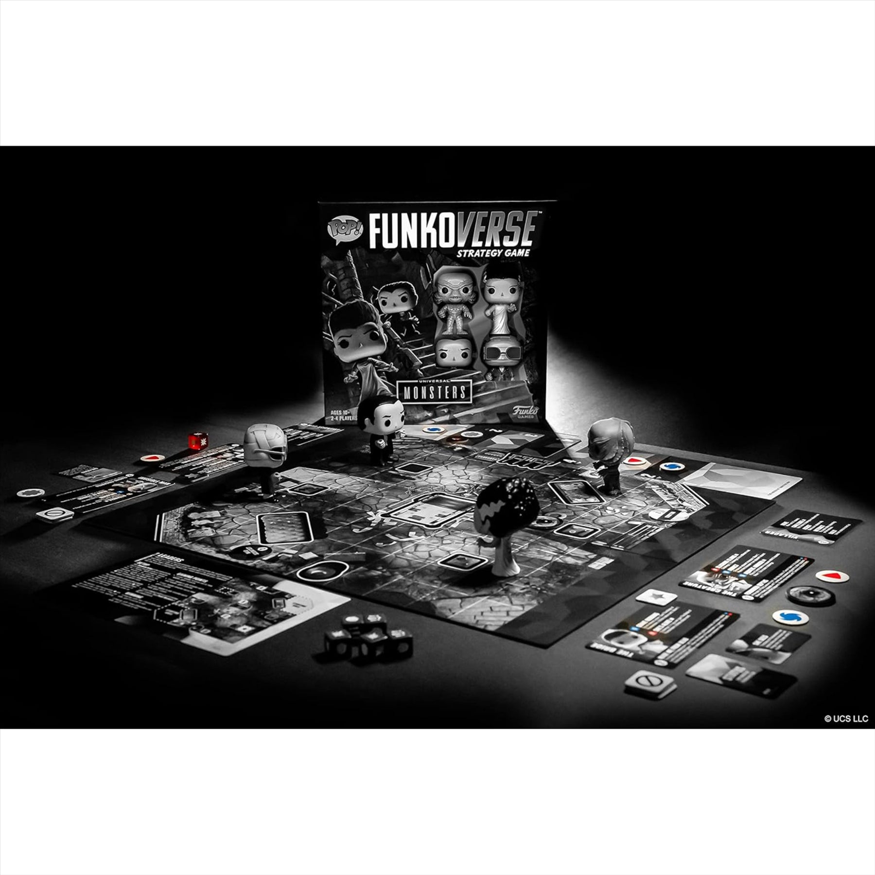 Funkoverse Universal Monsters Strategy Board Game for 2-4 Players - Includes 4 Funko POP! Figures - Toptoys2u