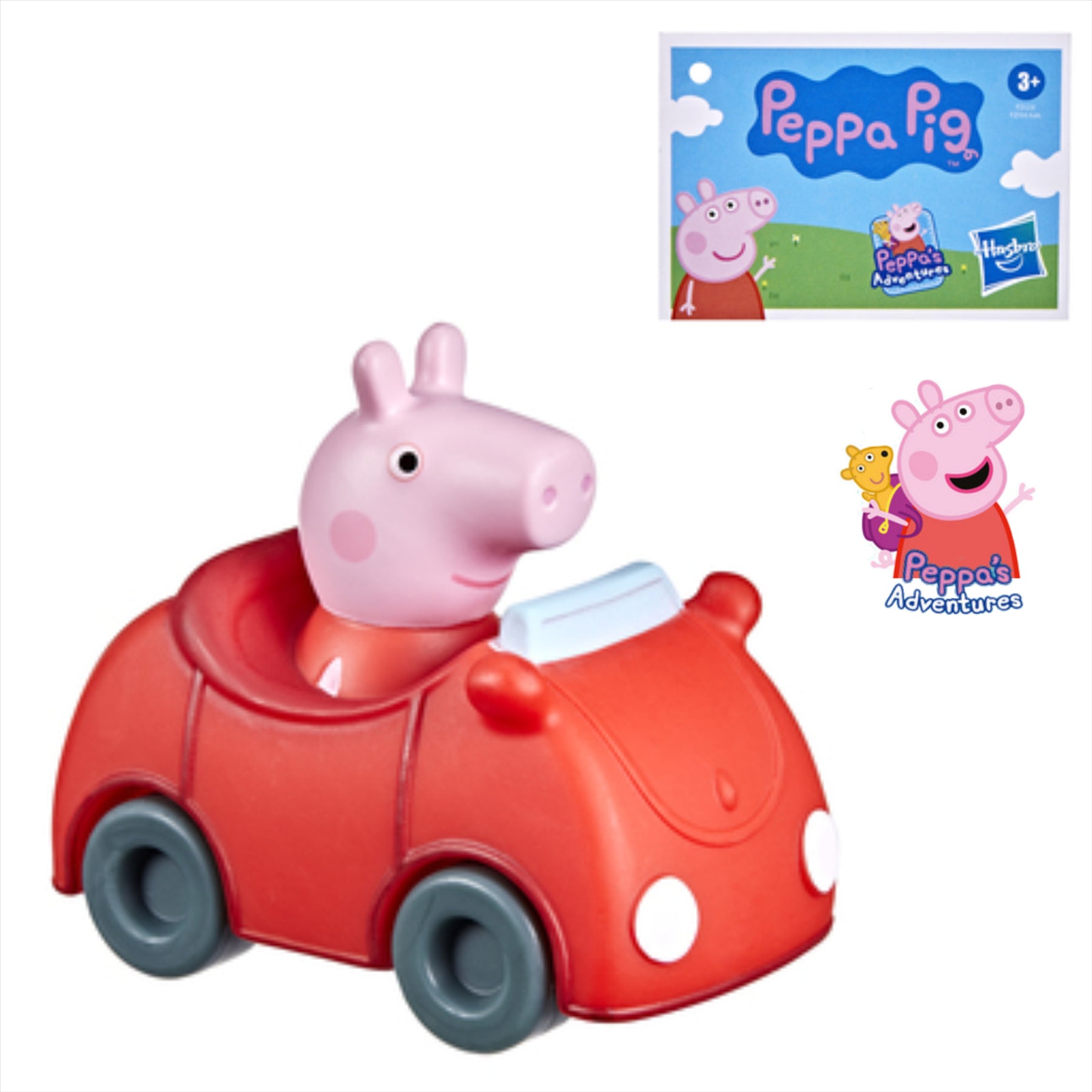 Peppa Pig Little Buggies - Peppa Pig Figure in Red Toy Car Vehicle - Toptoys2u