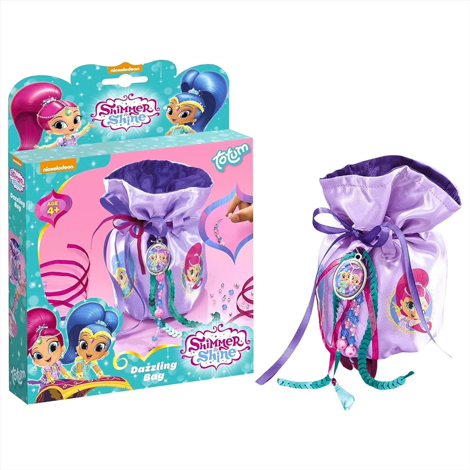 Shimmer and Shine 6 Piece Toy Teenie Genies Playset and Dazzling Bag Bundle - Toptoys2u