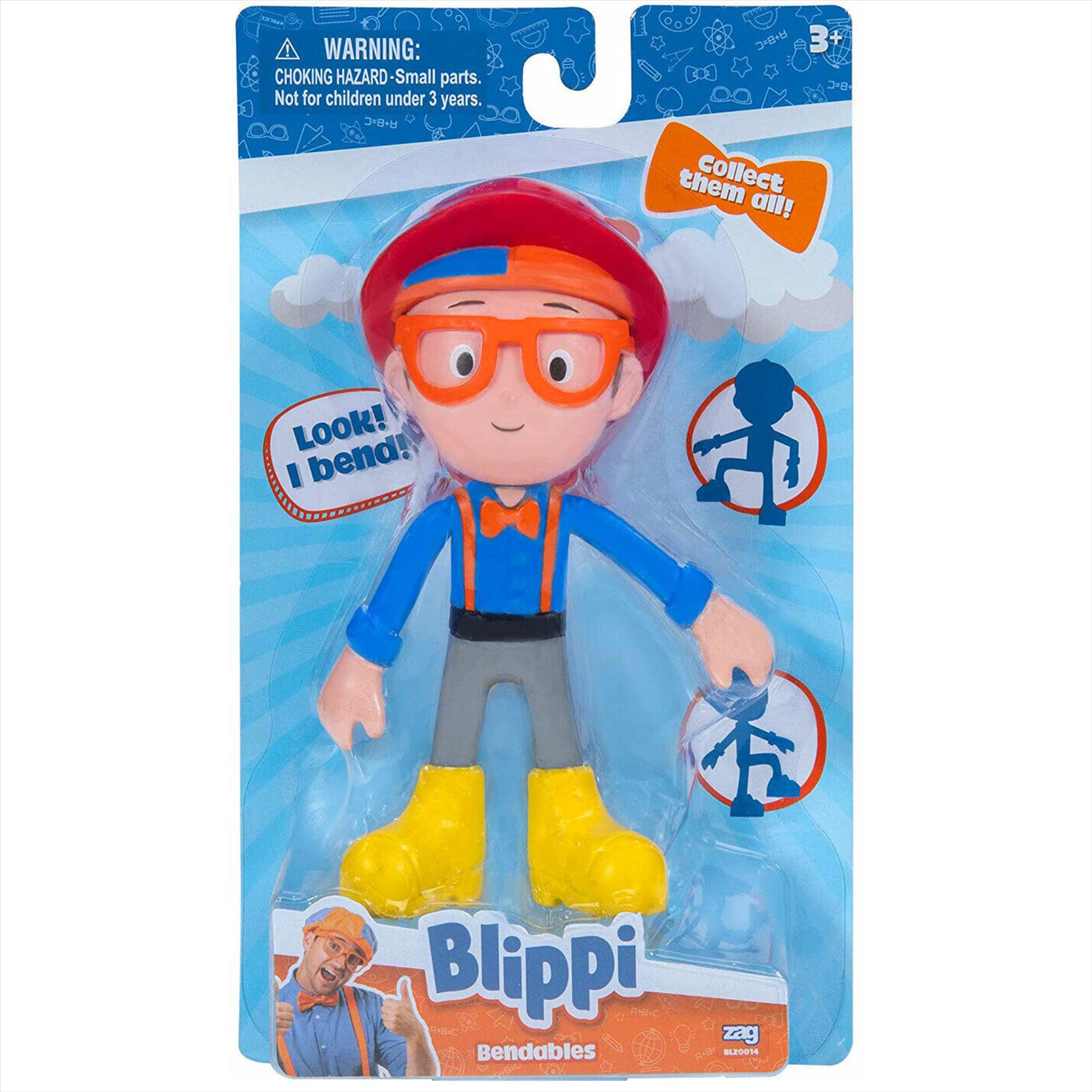 Blippi Bendable Toy Figure - Fireman - Toptoys2u