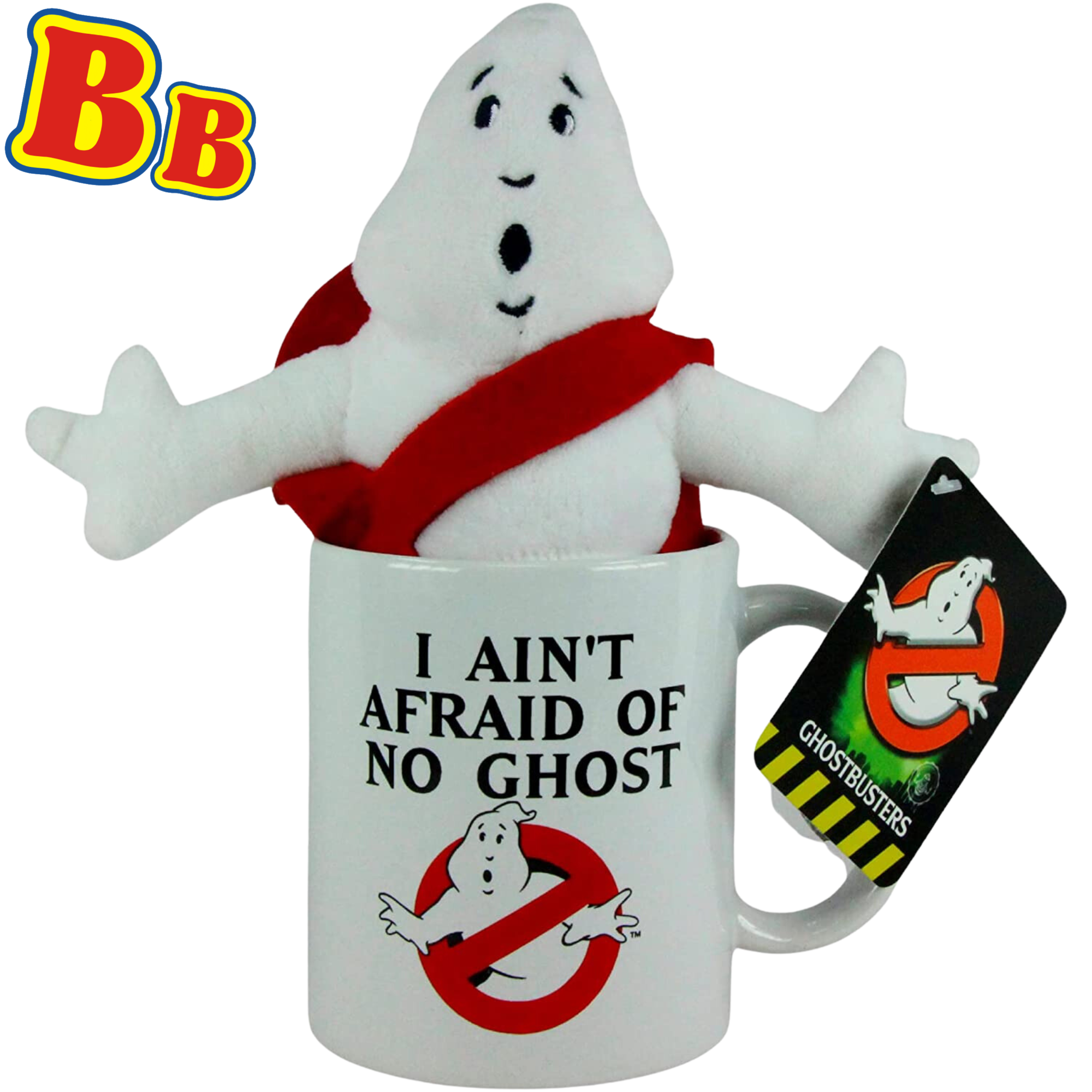 Ghostbusters No Ghost Logo 7" Plush & "I Ain't Afraid of No Ghost" 330ml Mug Bundle - Toptoys2u