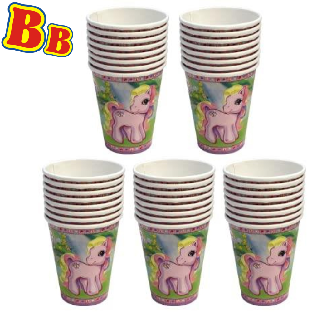My Little Pony Party Cups 250ml Hot/Cold Drinks Tableware Set of 5 x 8 Packs - Toptoys2u