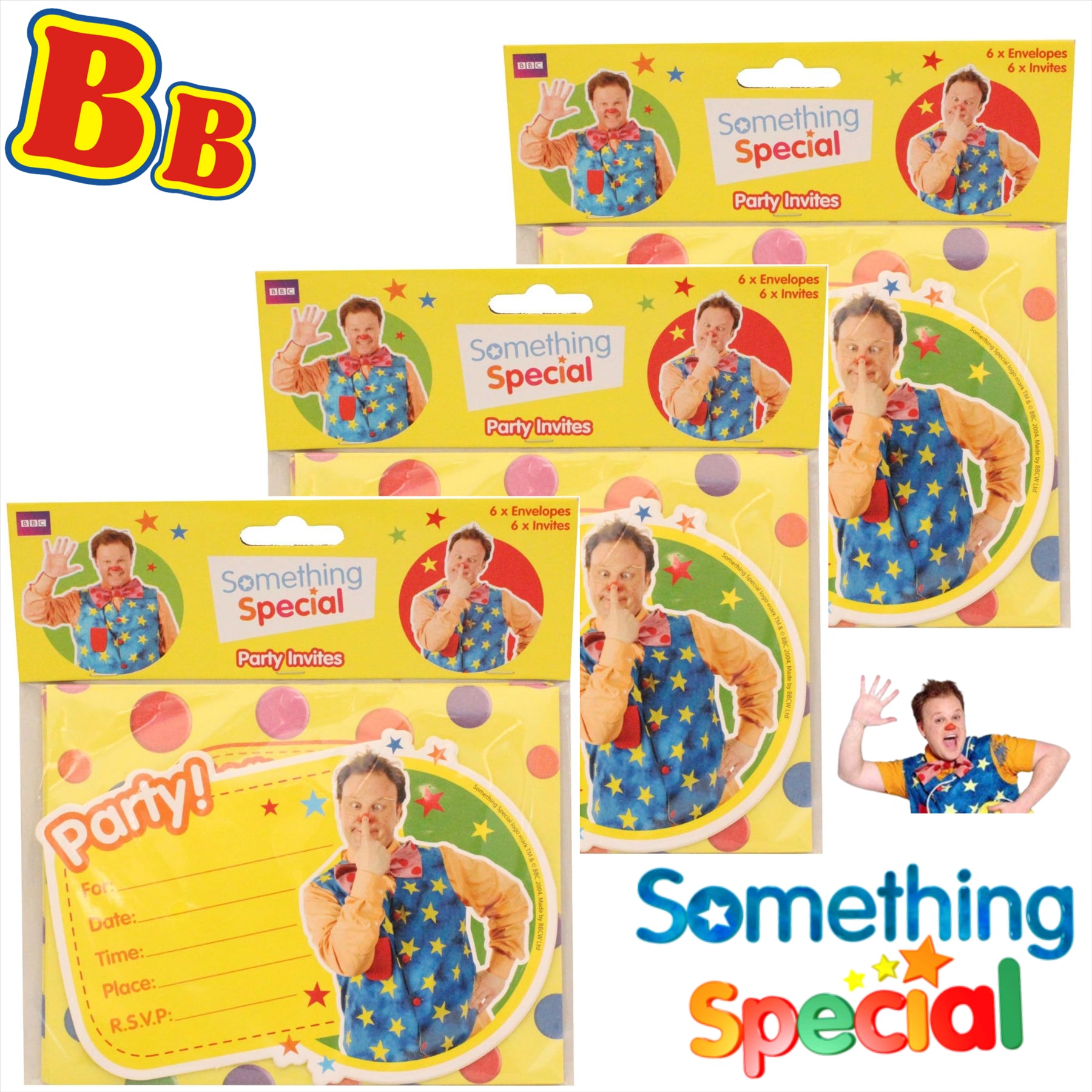 Something Special Mr Tumble Childrens Partyware - Pack of 18 Invites