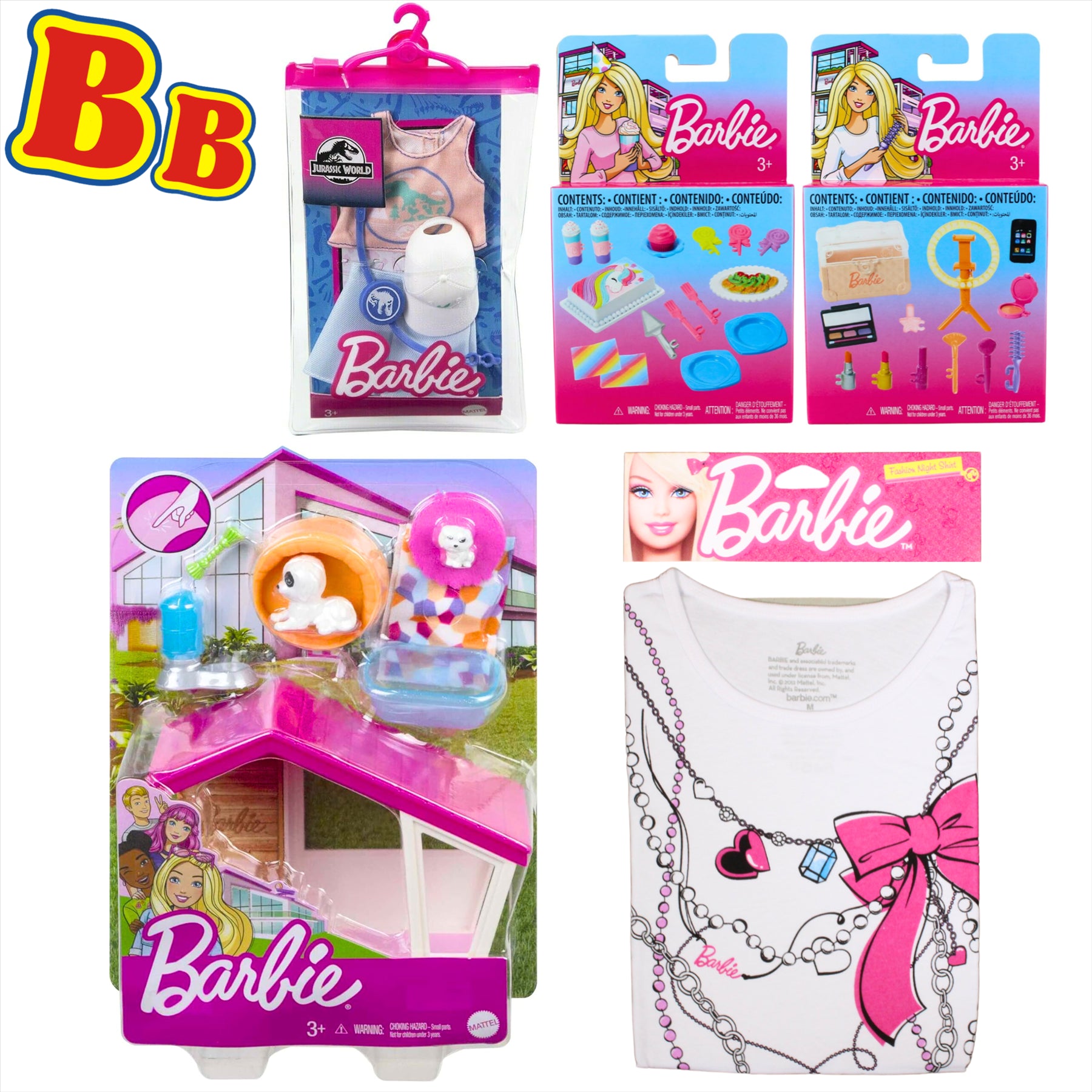 Barbie Ultimate Collectors Playset and Accessory Set - 5 Piece Set Including Kennel and Dog Figures