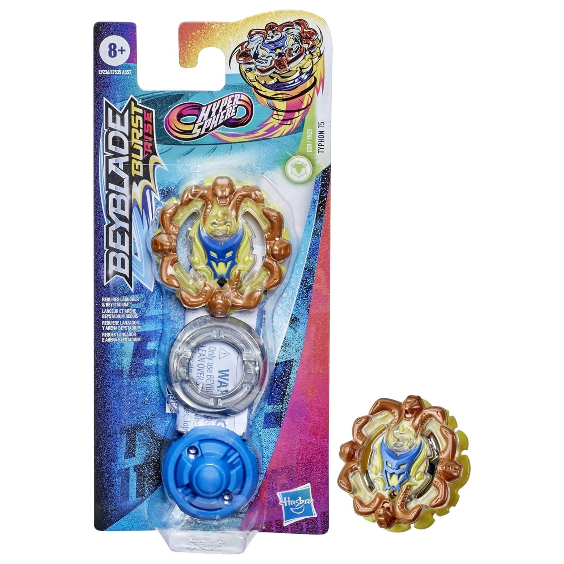 Beyblade Burst Rise Hypersphere Typhon T5 Single Pack -- Defense Type Right-Spin Battling Top Toy, Ages 8+ - Toptoys2u