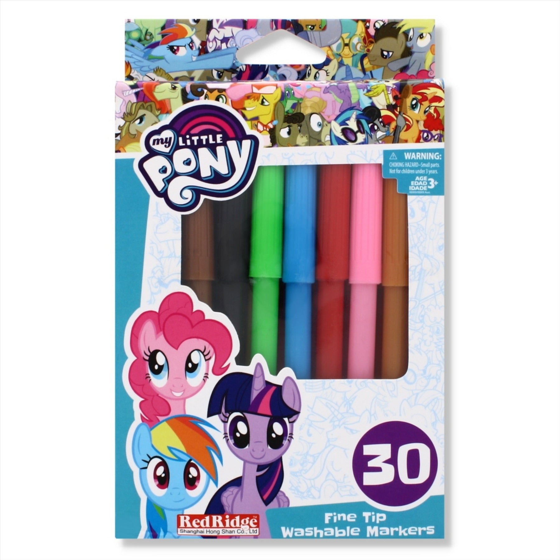 My Little Pony Multicoloured Washable Jumbo and Fine Tip Marker Bundle - Twin Pack - Toptoys2u