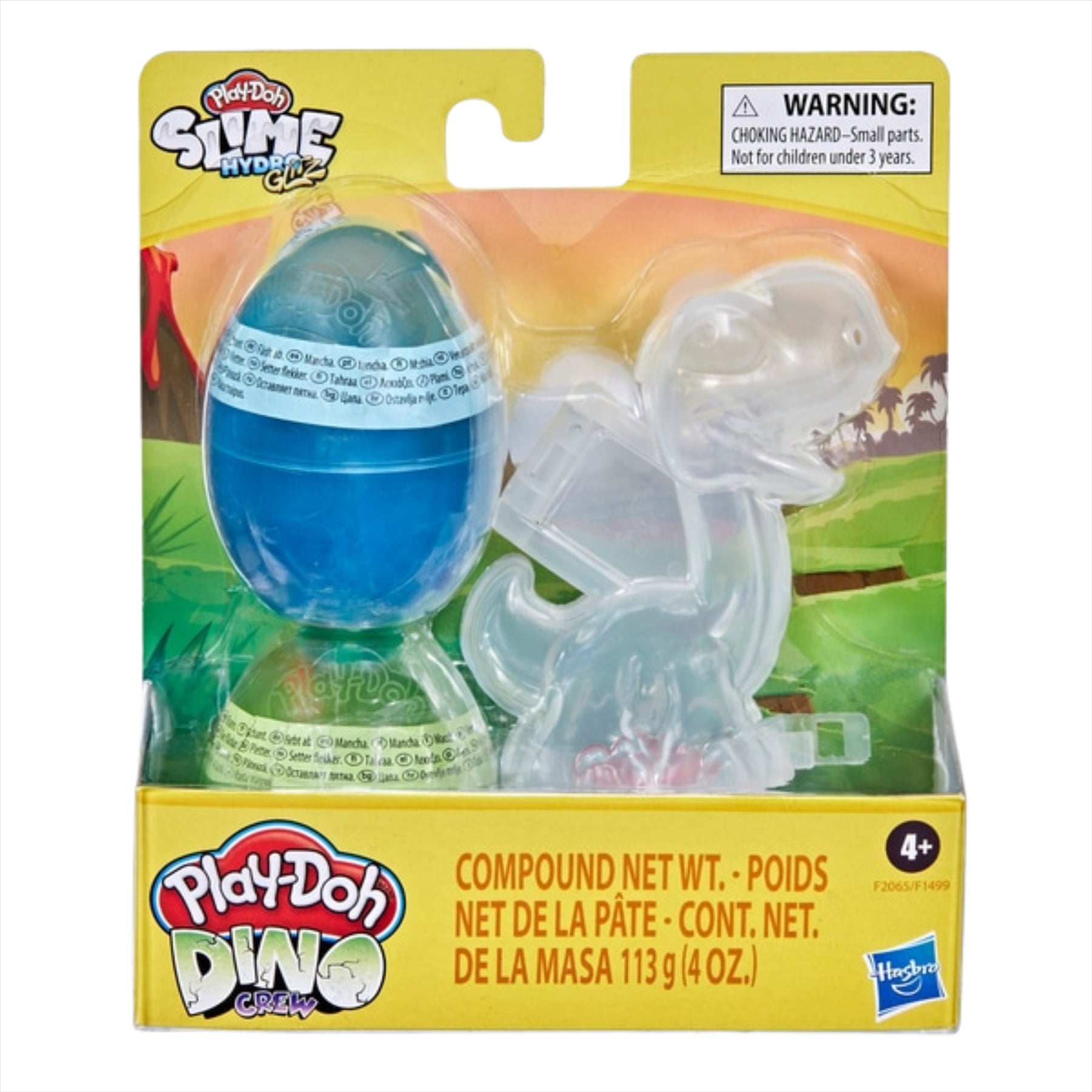 Play-Doh Slime Hydro Glitz Dino Crew Triceratops and Brontosaurus - Twin Pack