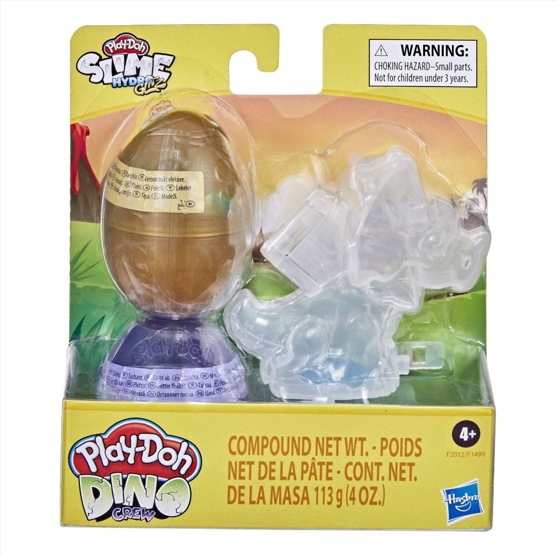 Play-Doh Slime Hydro Glitz Dino Crew Triceratops and Brontosaurus - Twin Pack - Toptoys2u