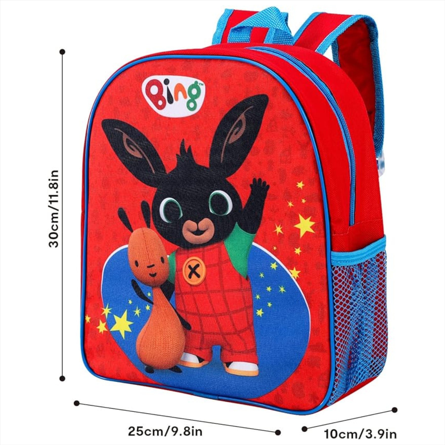 Bing Bunny Junior Backpack - Kids Character School Bag with Mesh Side Pocket - Toptoys2u