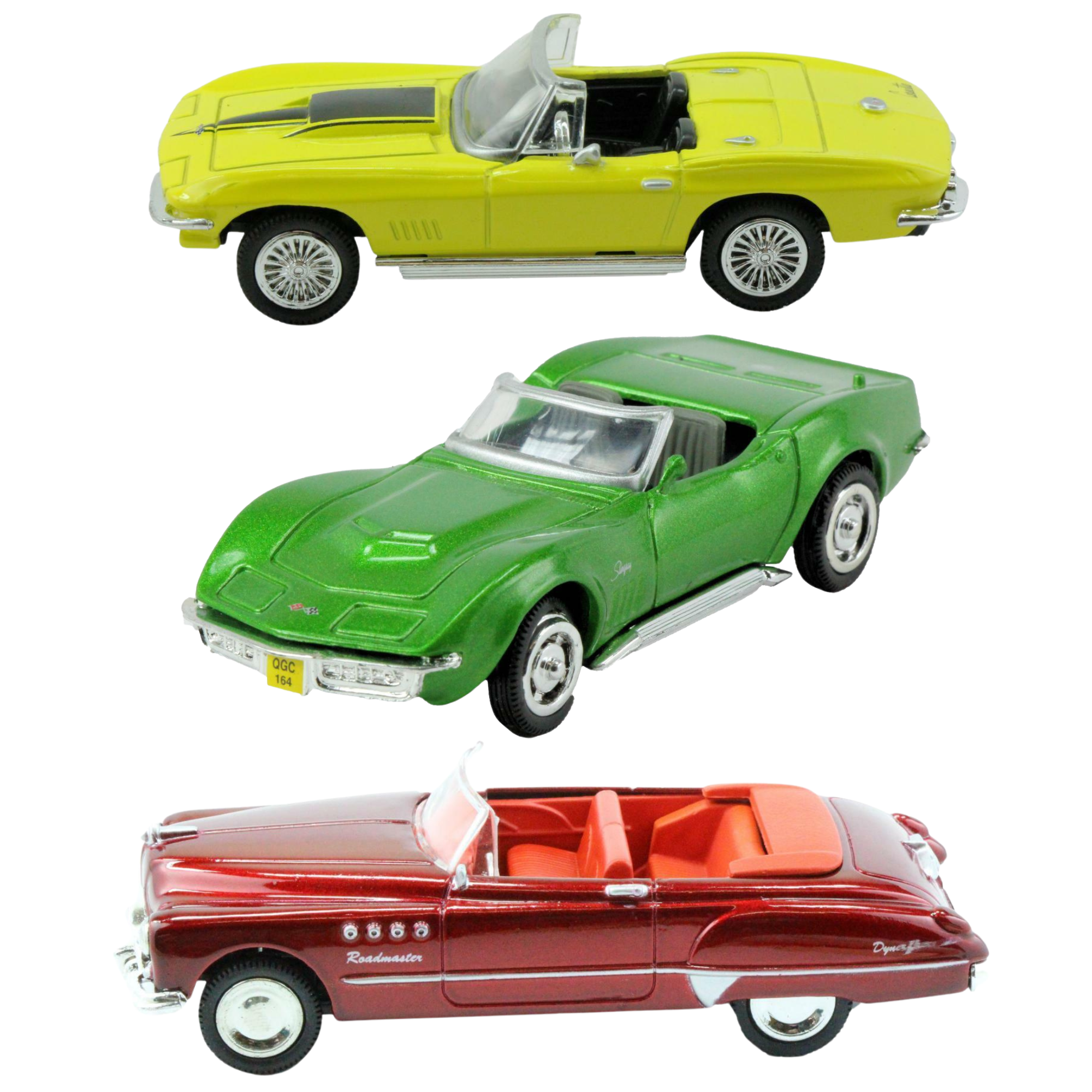 NewRay 1:43 Scale Diecast 1969 Stingray , 1967 Chevy Corvette & Buick Dynaflow - Set of 3 - Toptoys2u