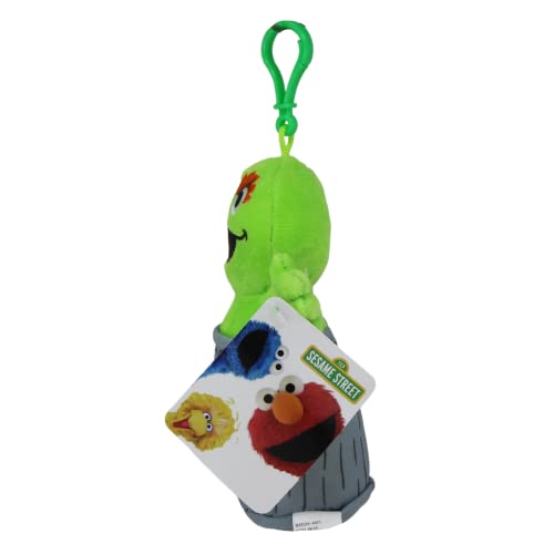 Sesame Street Soft Plush Toy Keyclip - Oscar 6" 15cm - Toptoys2u