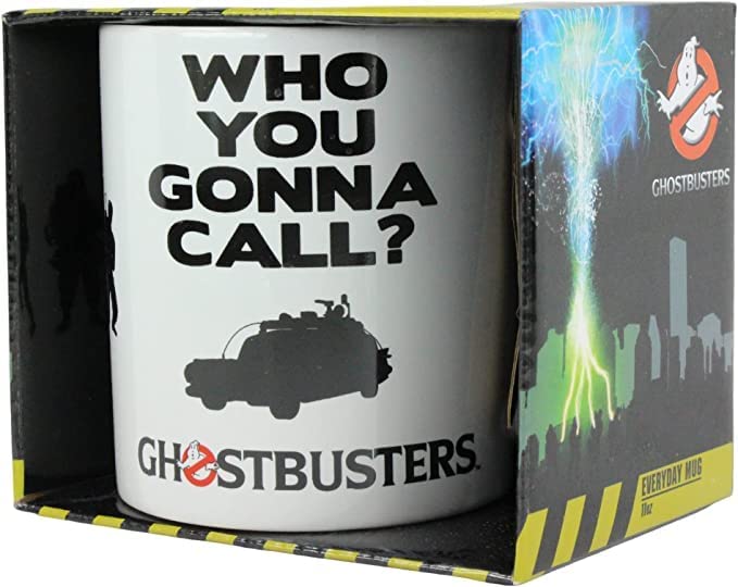 Ghostbuster Metal No Ghost Logo Can Cooler & 330ml "Who Ya Gonna Call" Mug - Twin Pack - Toptoys2u