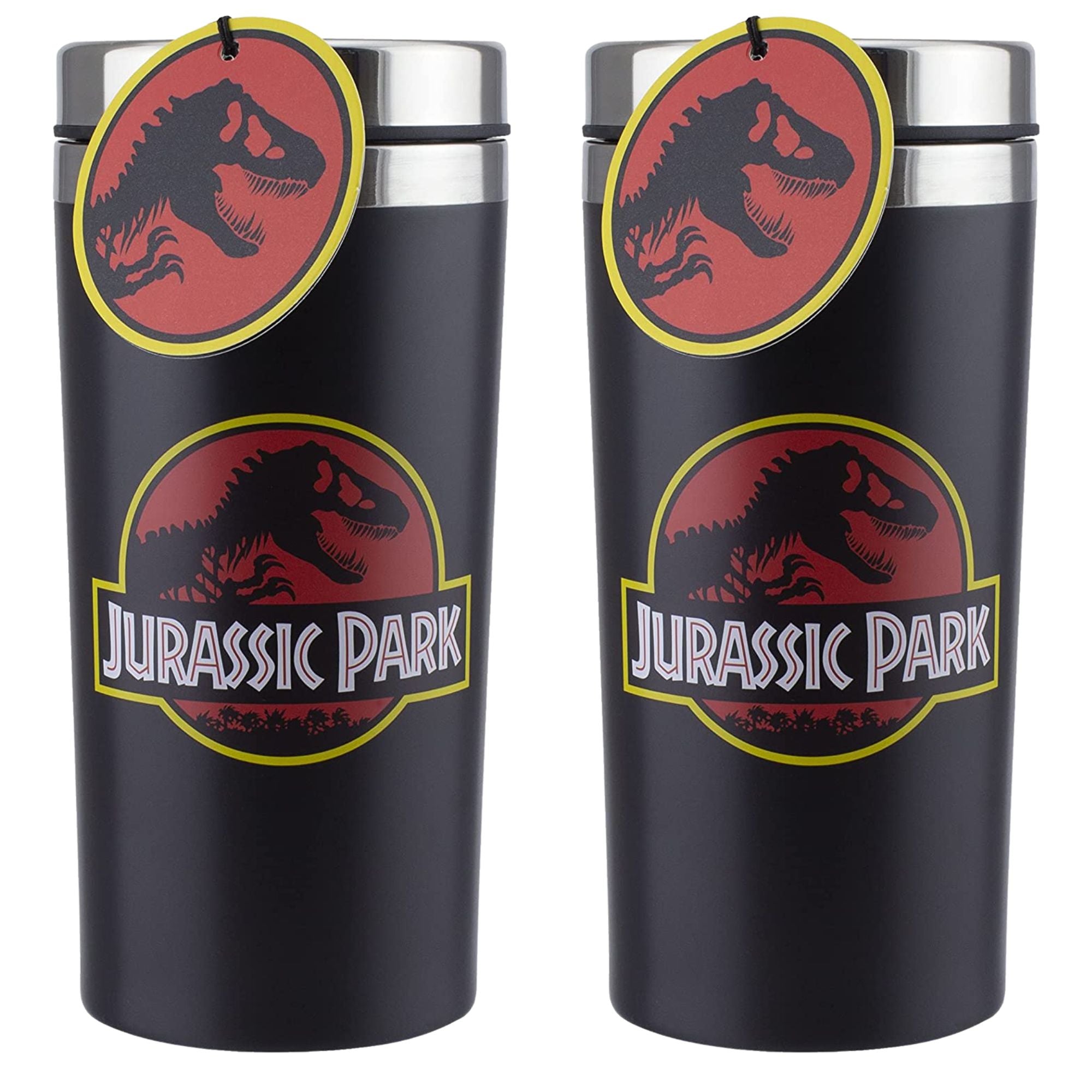 Jurassic Park Stainless Steel Travel Coffee Tea Mug 450ml - Pack of 2 - Toptoys2u