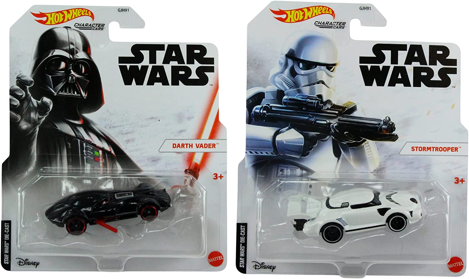 Hot Wheels Star Wars Character Cars - Darth Vader & Stormtrooper - Toptoys2u