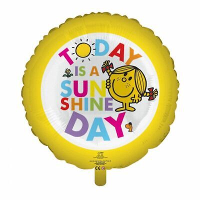 Mr Men Little Miss Sunshine - 'Today is a Sunshine Day'' Party Celebration Foil Helium Balloon 45cm 18" Round 1 / 36.00 months - Toptoys2u