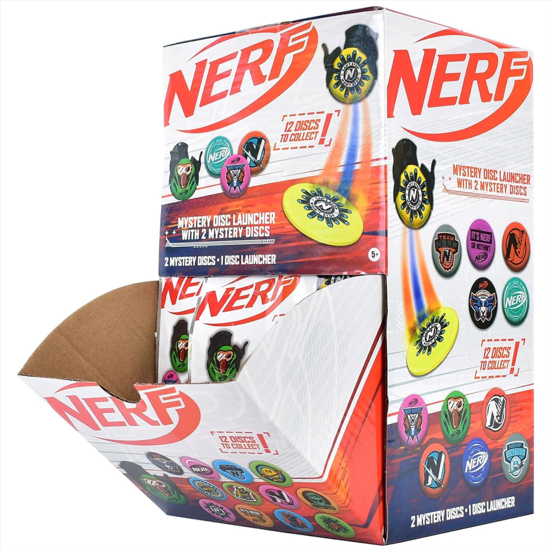 Nerf Elite 2.0 Flipshots Flip-8 Blaster, Deluxe Backpack, 650ml Water Bottle, Nitro Foam Toy Car 3-Pack, & 4 Mystery Disc Launcher Blind Bags - 8-Piece Bundle - Toptoys2u