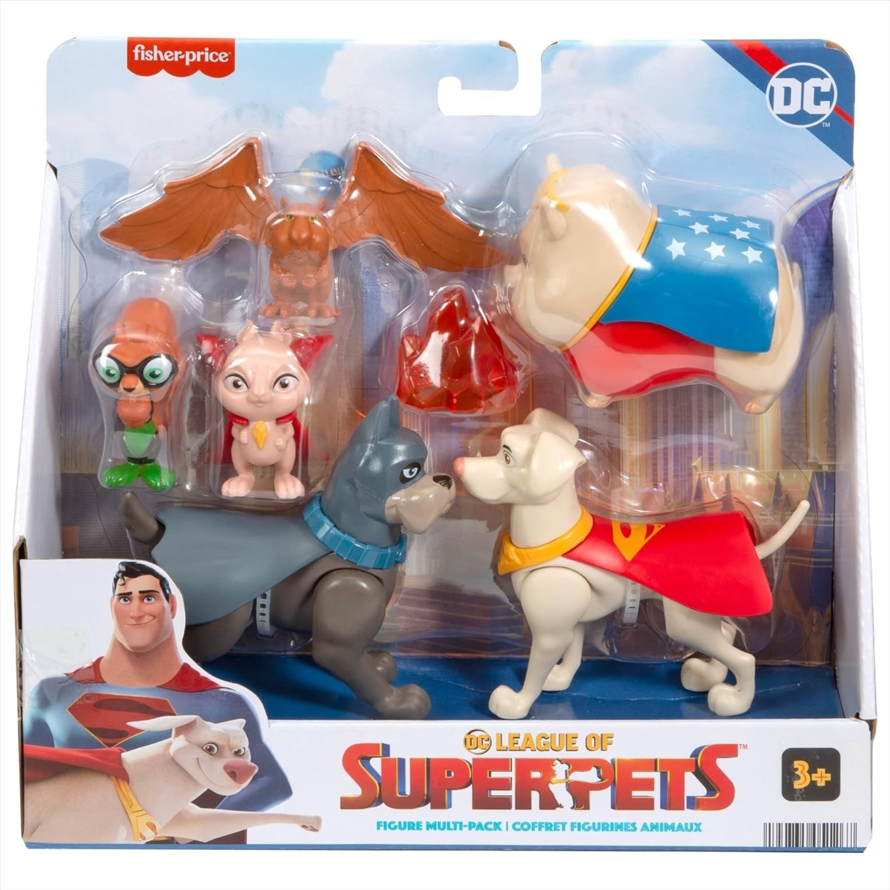 Fisher-Price Superpets Miniature Toy Action Figure Multi-Pack - Set of 6 - Toptoys2u