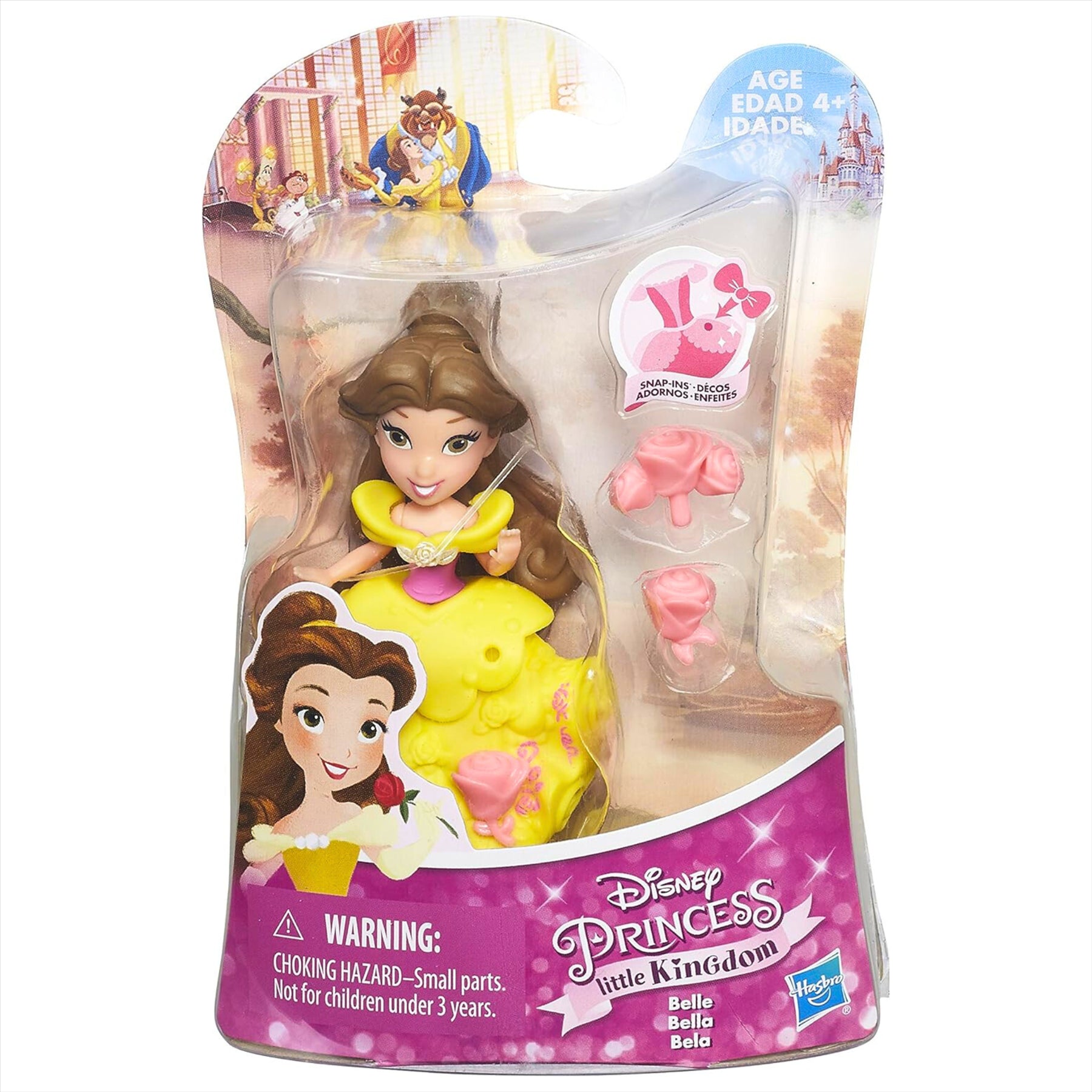 Disney Princess Little Kingdom Belle 8cm Miniature Play Figure Toy with Accessories - Toptoys2u