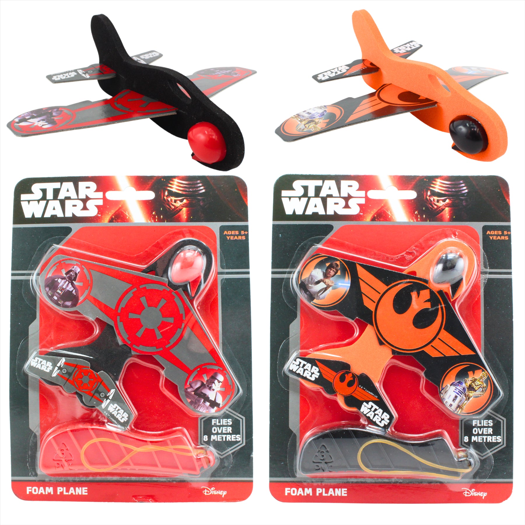 Star Wars Toy Foam Planes with Launcher Accessory - Twin Pack - Toptoys2u