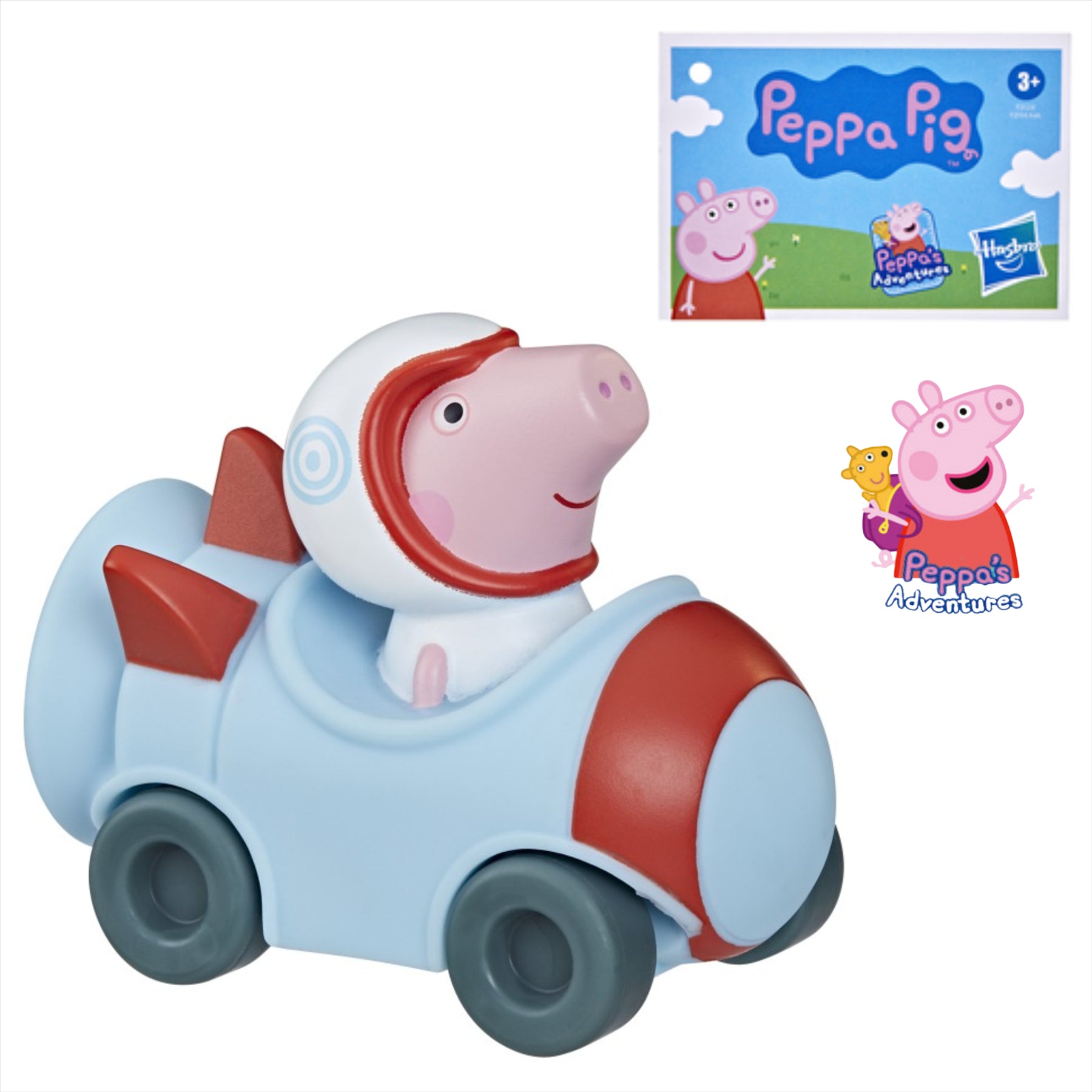 Peppa Pig Little Buggies - Peppa Pig Astronaut Figure In Rocketship Toy Vehicle - Toptoys2u