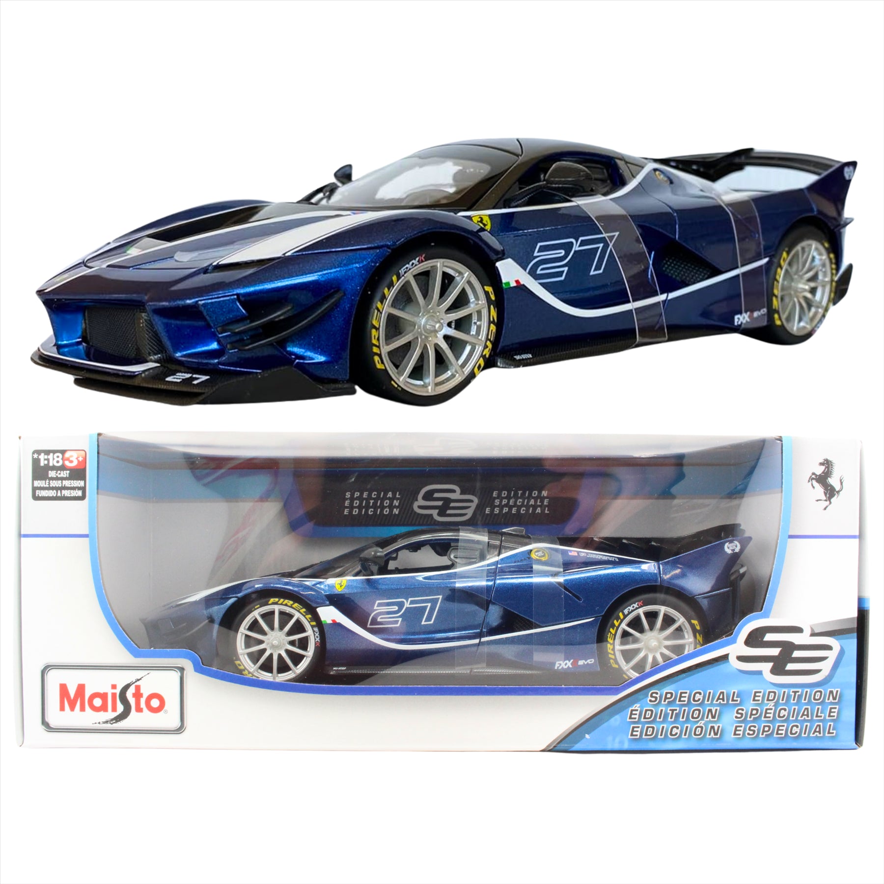 Maisto Special Edition Ferrari FXX-K Evo 28cm Collectible 1:18 Scale Diecast Model Vehicle - P. Mann - Toptoys2u