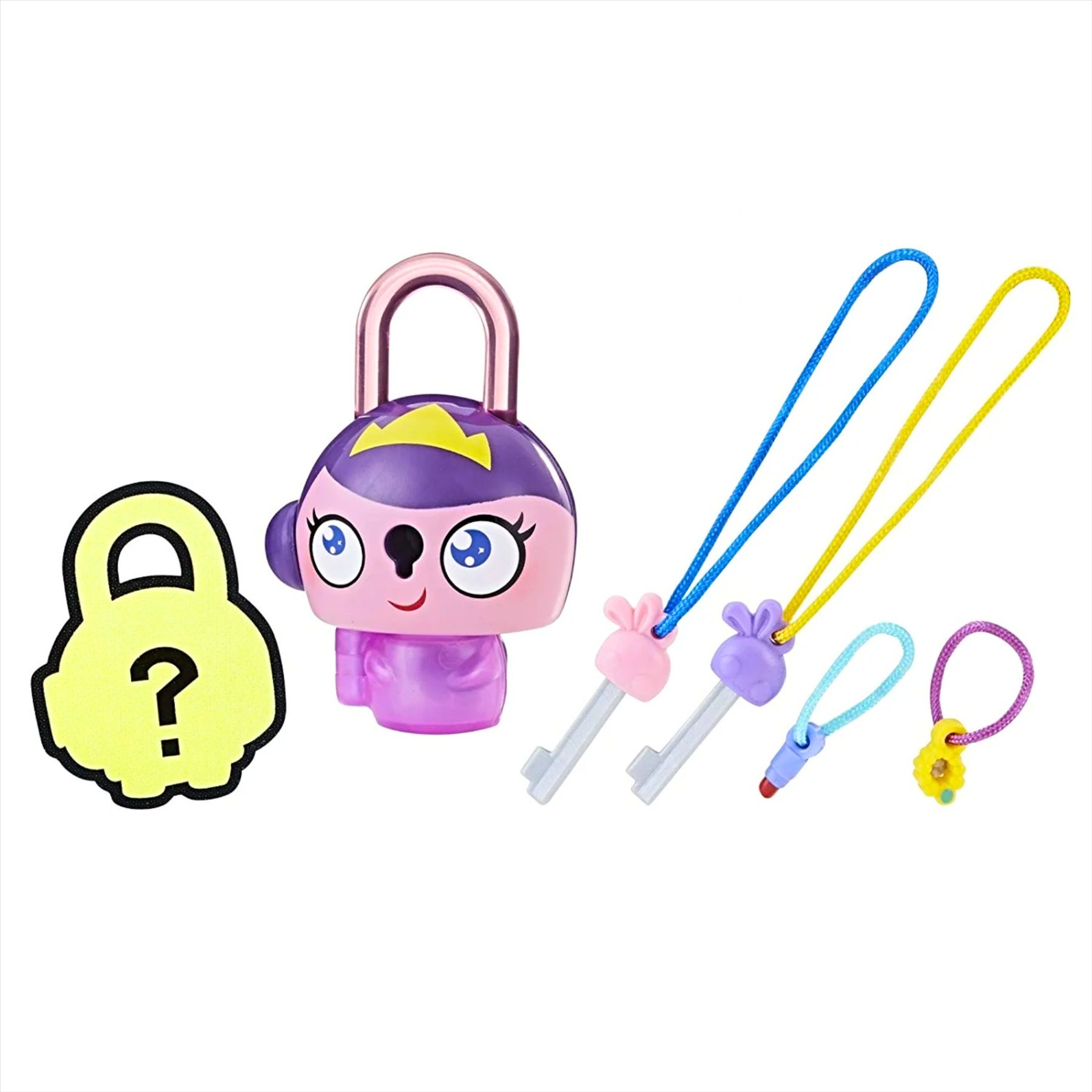 Lock Stars Series 1 Purple Princess Collectible Miniature 7cm Toy Figure Lock-On Clip with Accessories - Toptoys2u