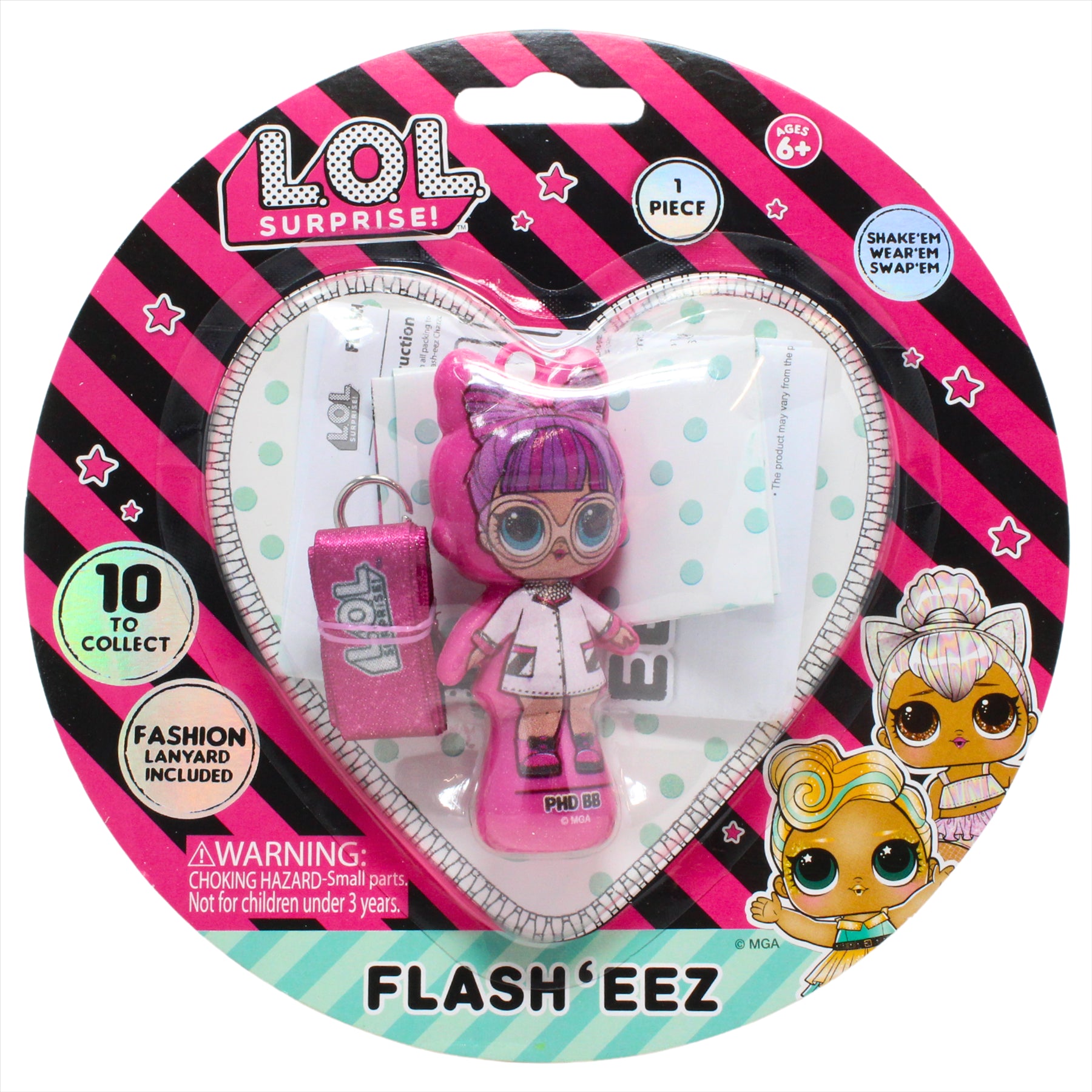 LOL Surprise! Flash'Eez Collectible Mini Teachers Pet and PHD BB Light-Up Toy Figures with Lanyard Accessory - Twin Pack - Toptoys2u