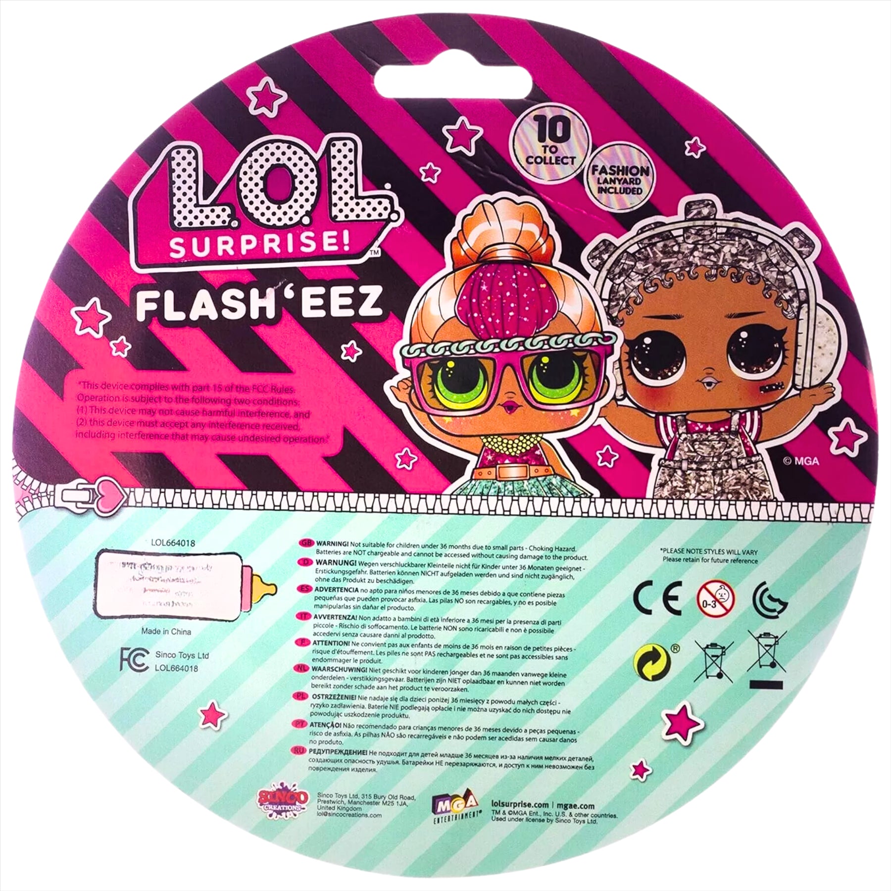 LOL Surprise! Flash'Eez Collectible Mini Teachers Pet and PHD BB Light-Up Toy Figures with Lanyard Accessory - Twin Pack - Toptoys2u