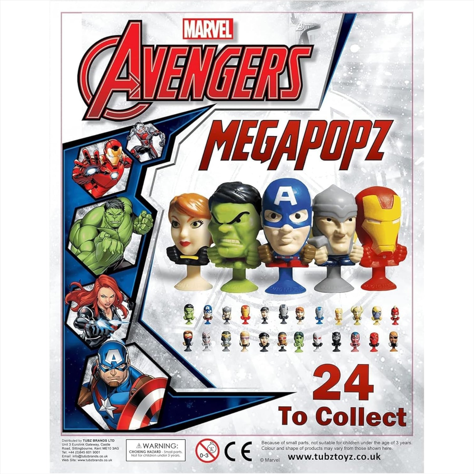 Marvel Avengers Hulk, Thor, Iron Man, and Captain America Pack of 4 Articulated 9.5cm Action Figures + 4x Mystery Megapopz Avengers Figures - Toptoys2u