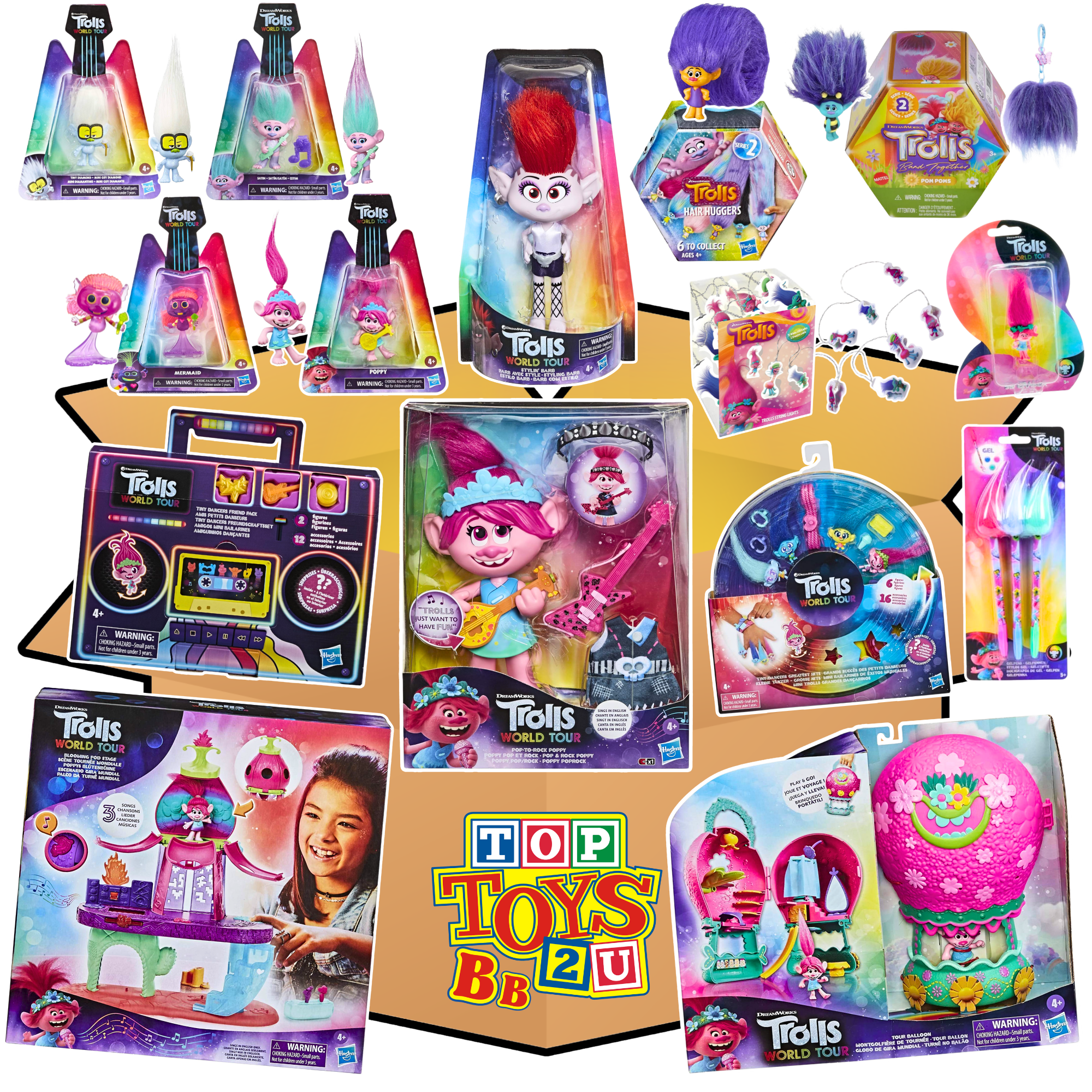 Toptoys2u Trolls Prebuilt Bargain Bundles - Toptoys2u