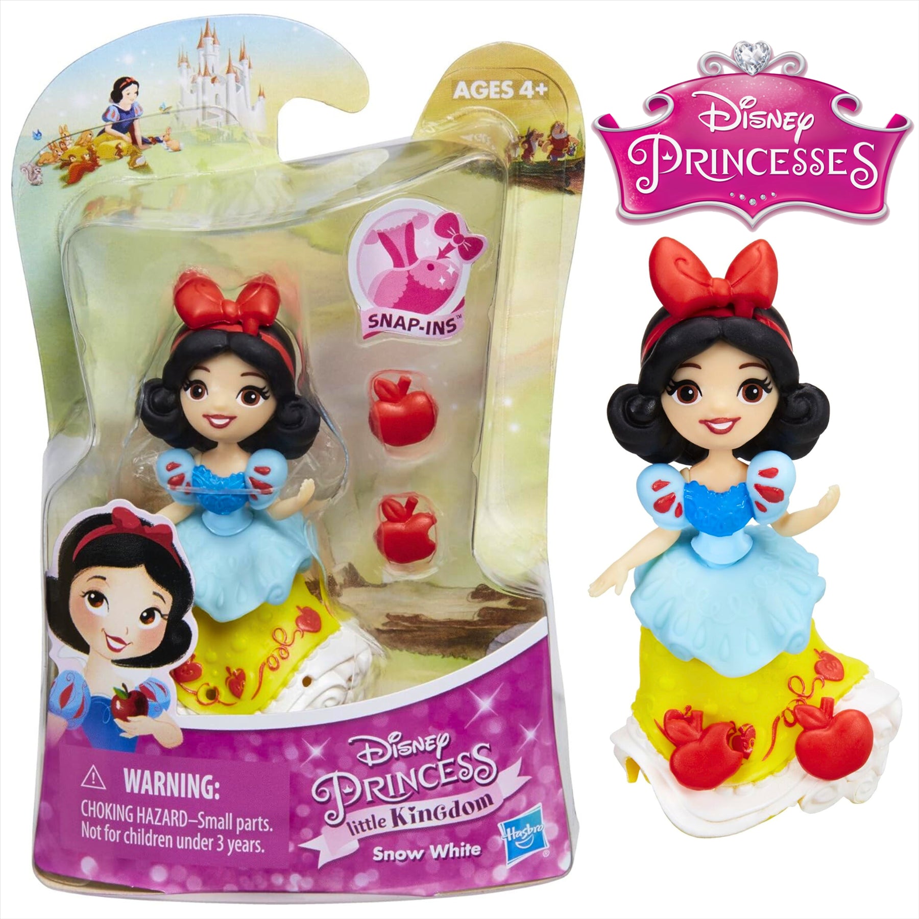 Disney Princess Little Kingdom Snow White 8cm Miniature Play Figure Toy with Accessories - Toptoys2u