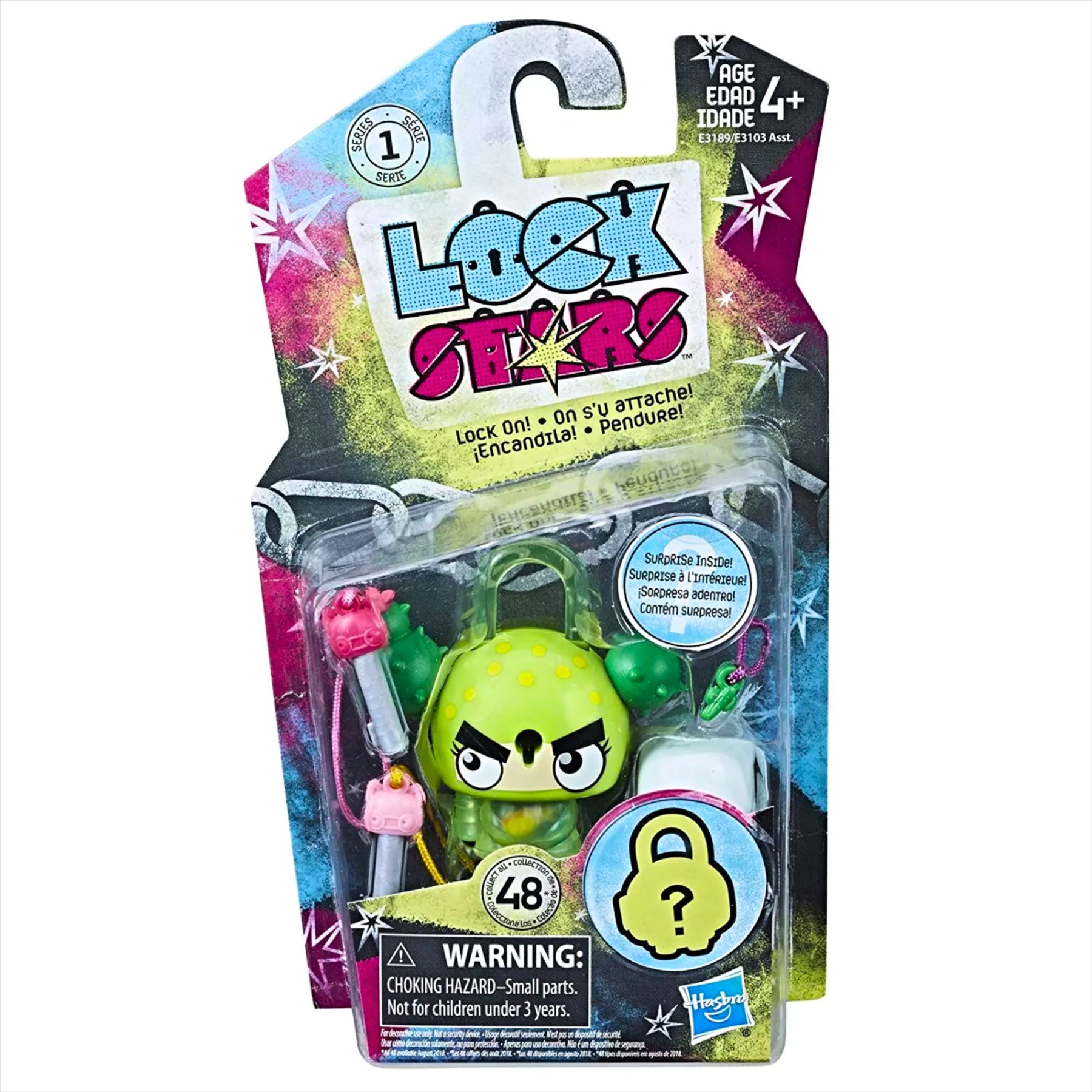 Lock Stars Series 1 Cactus Collectible Miniature 7cm Toy Figure Lock-On Clip with Accessories - Toptoys2u