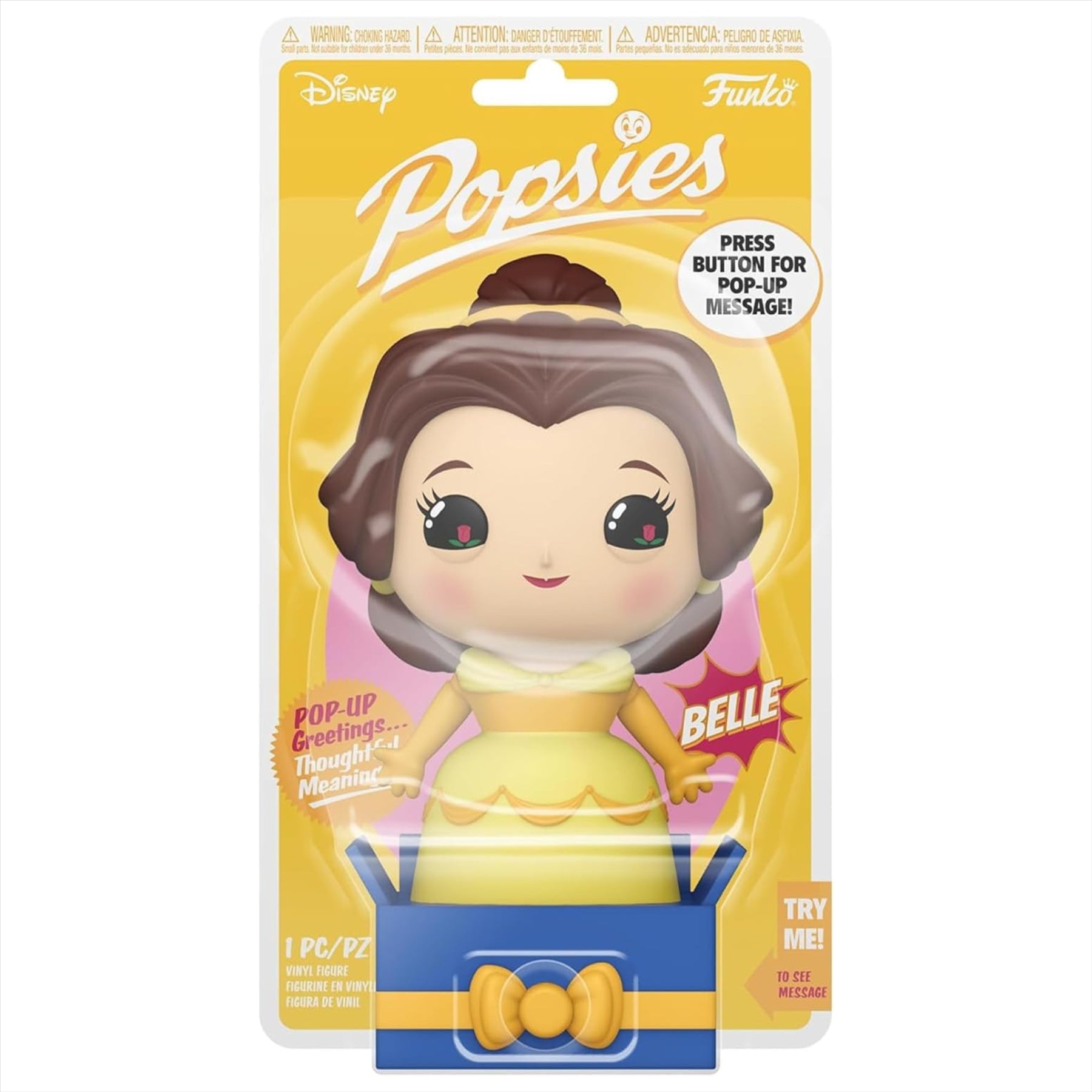 Disney Princess Beauty and the Beast Belle 36cm Super Soft Plush Toy and Funko Popsies Figure - Twin Pack - Toptoys2u