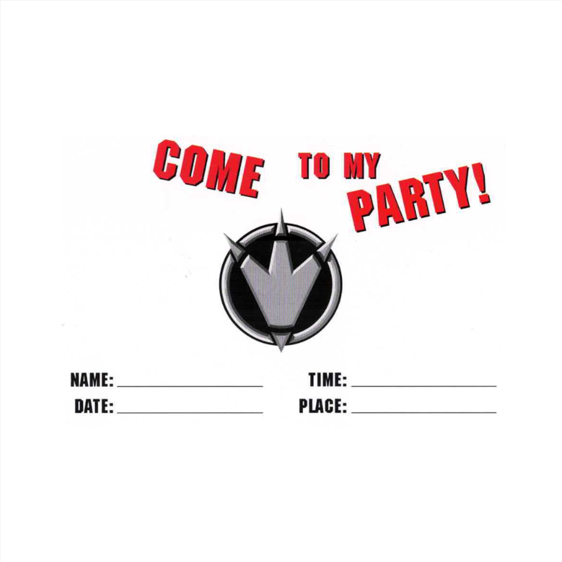 Power Rangers Dino Thunder Party Invitations Twin Pack - 12 Invites Total - Toptoys2u